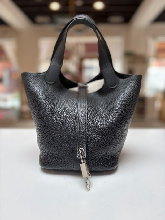 Hermes 18 Black Picotin