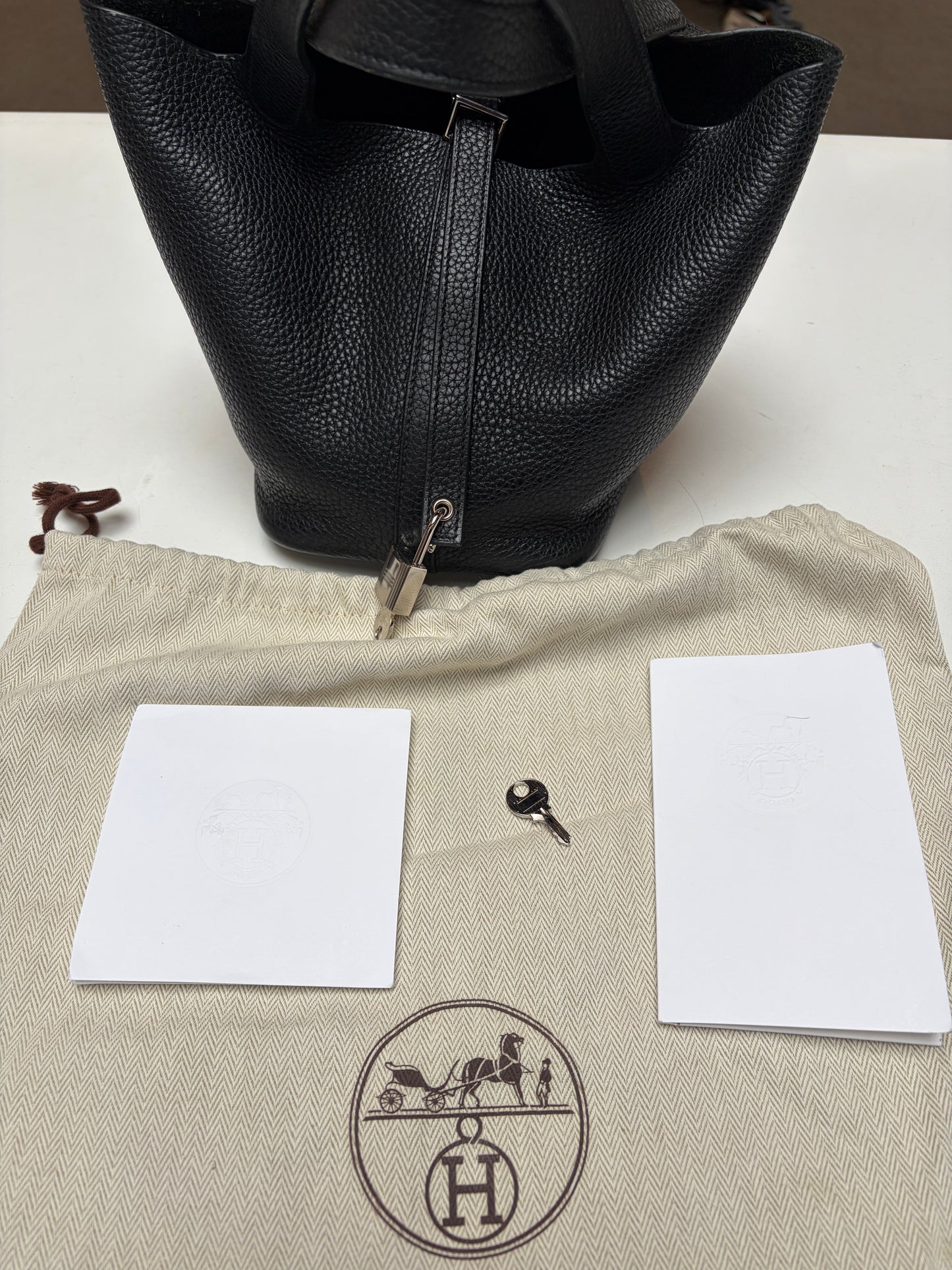 Hermes 18 Black Picotin