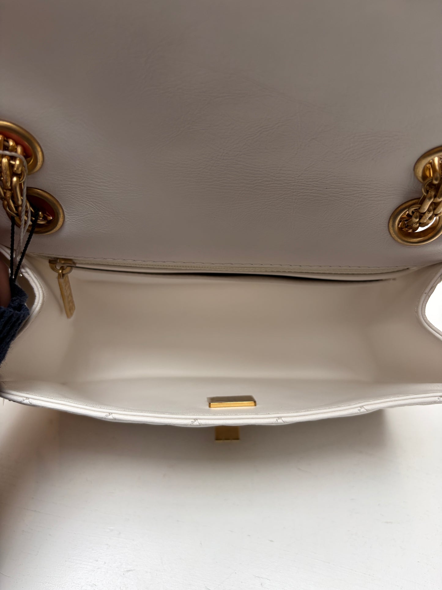 Chanel 2.55 Reissue White Mini Matte Gold Hardware