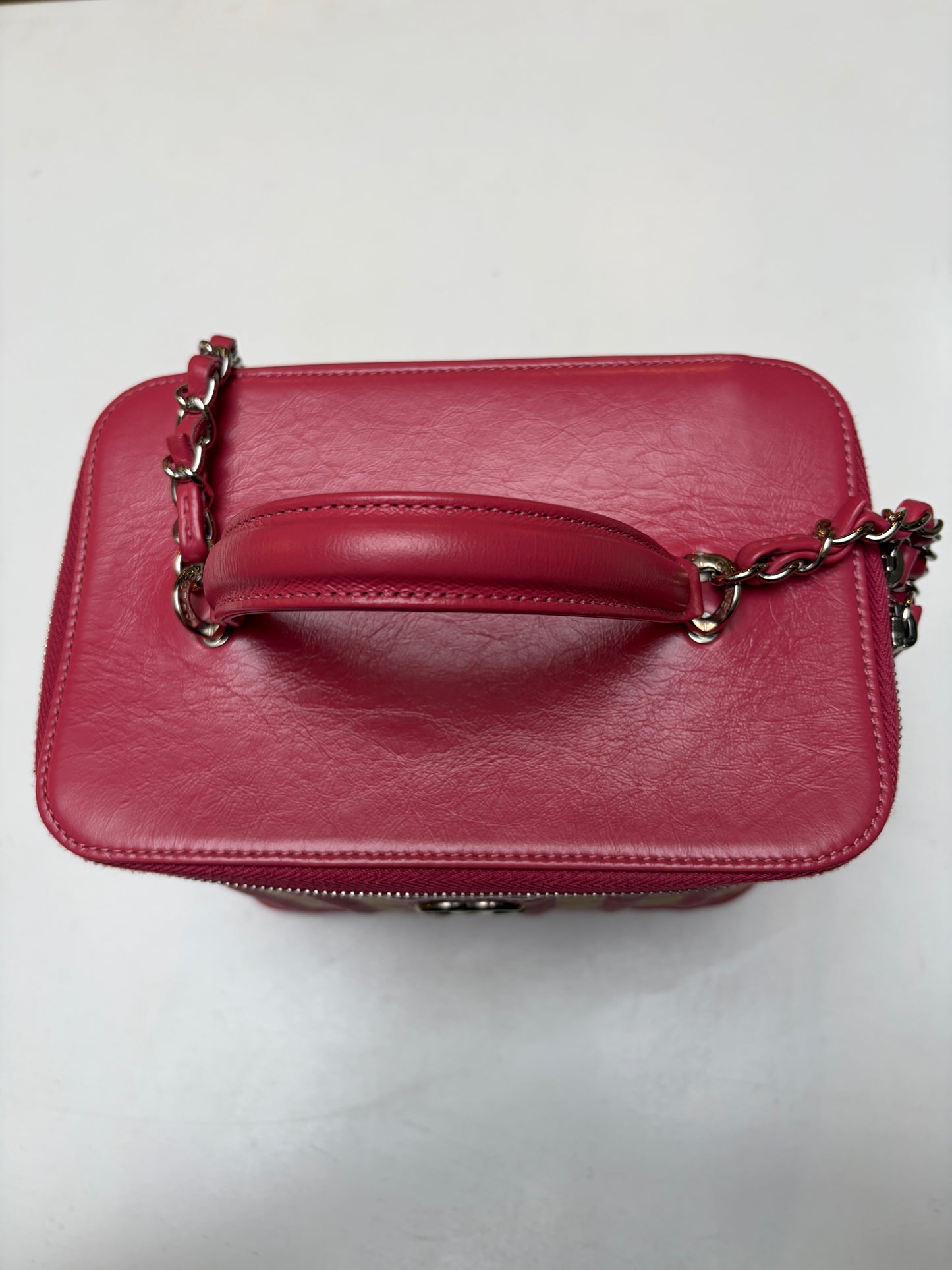 Chanel Calfskin Small Picnic Vanity Bag Pink Beige