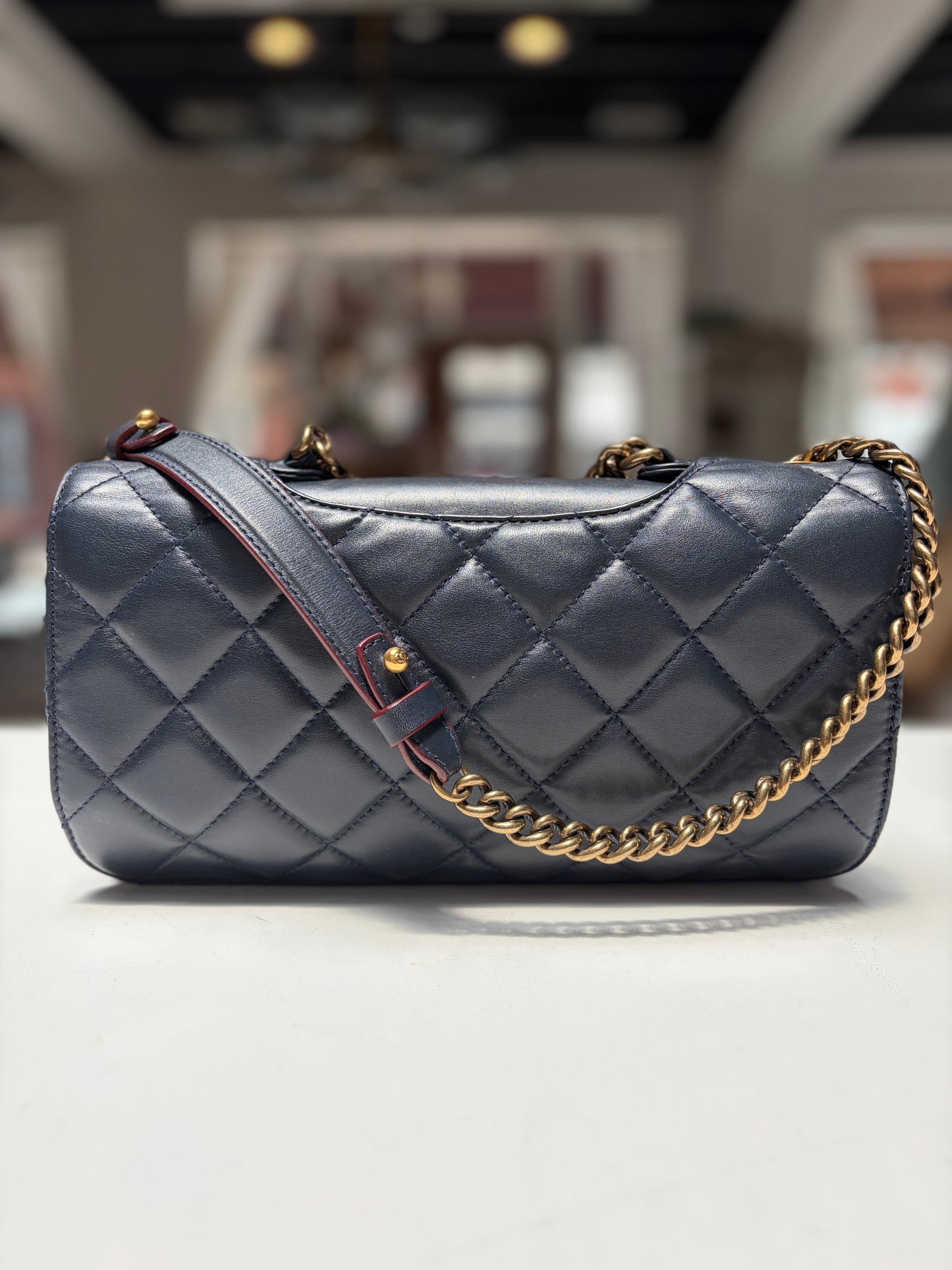 Chanel Navy Perfect Edge Flap Medium Lambskin