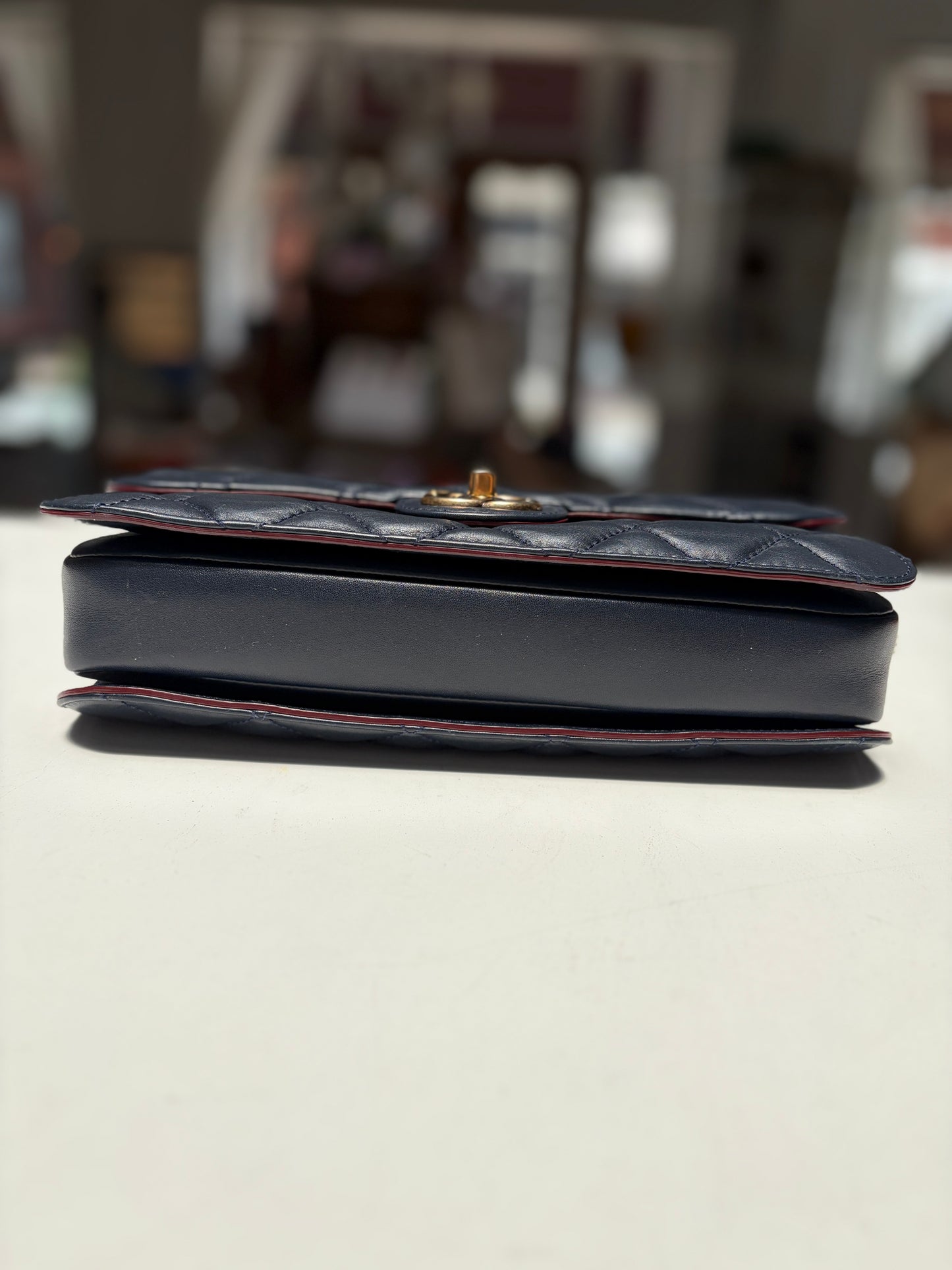 Chanel Navy Perfect Edge Flap Medium Lambskin