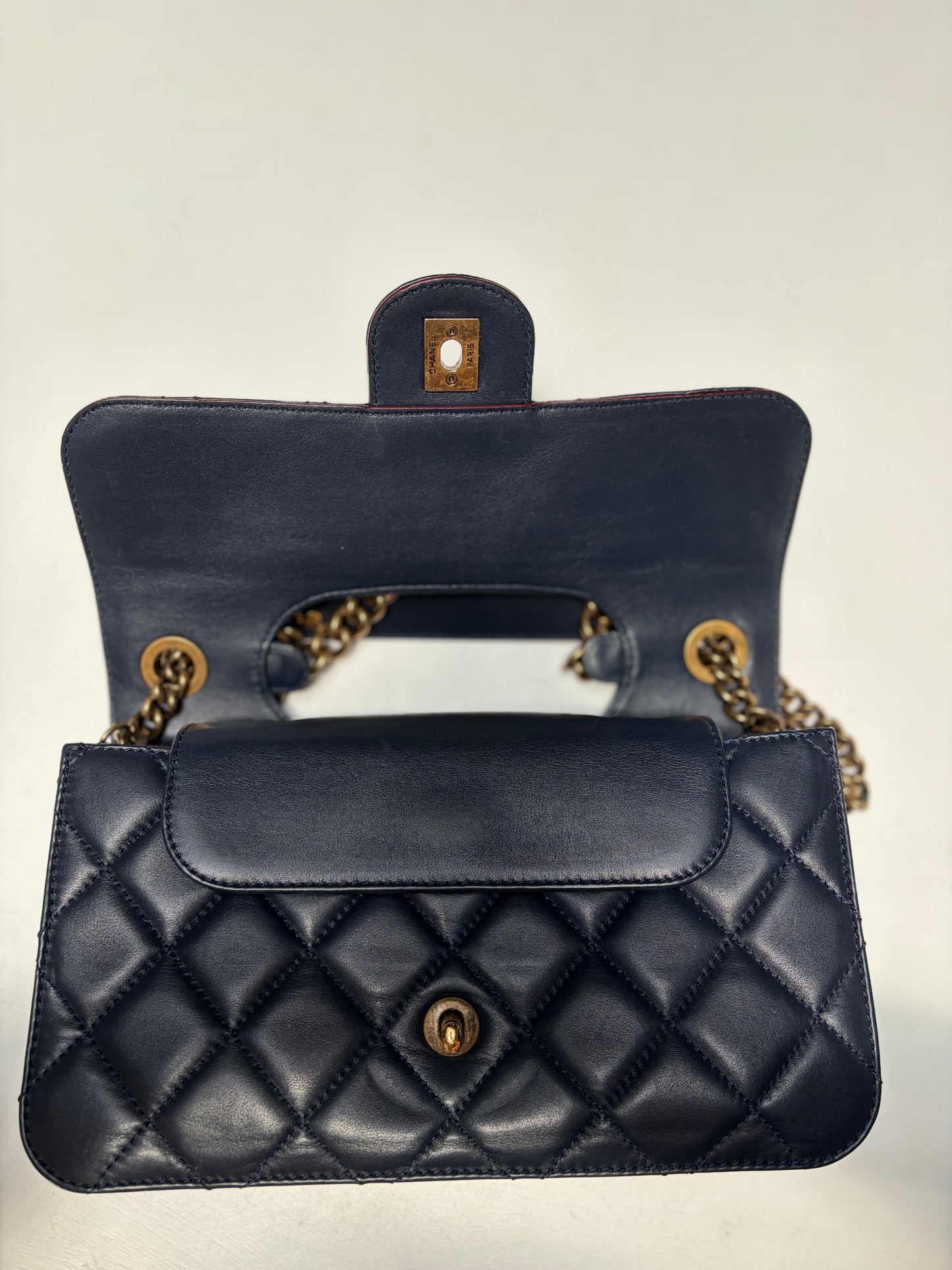 Chanel Navy Perfect Edge Flap Medium Lambskin