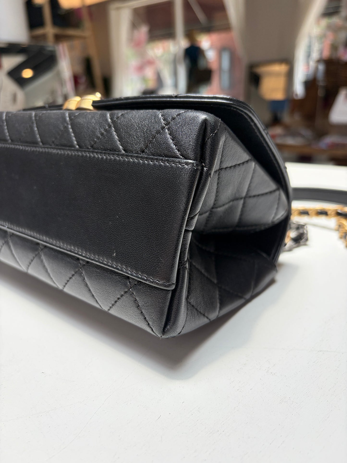 Chanel Small Black Quilted Lambskin La Parisienne