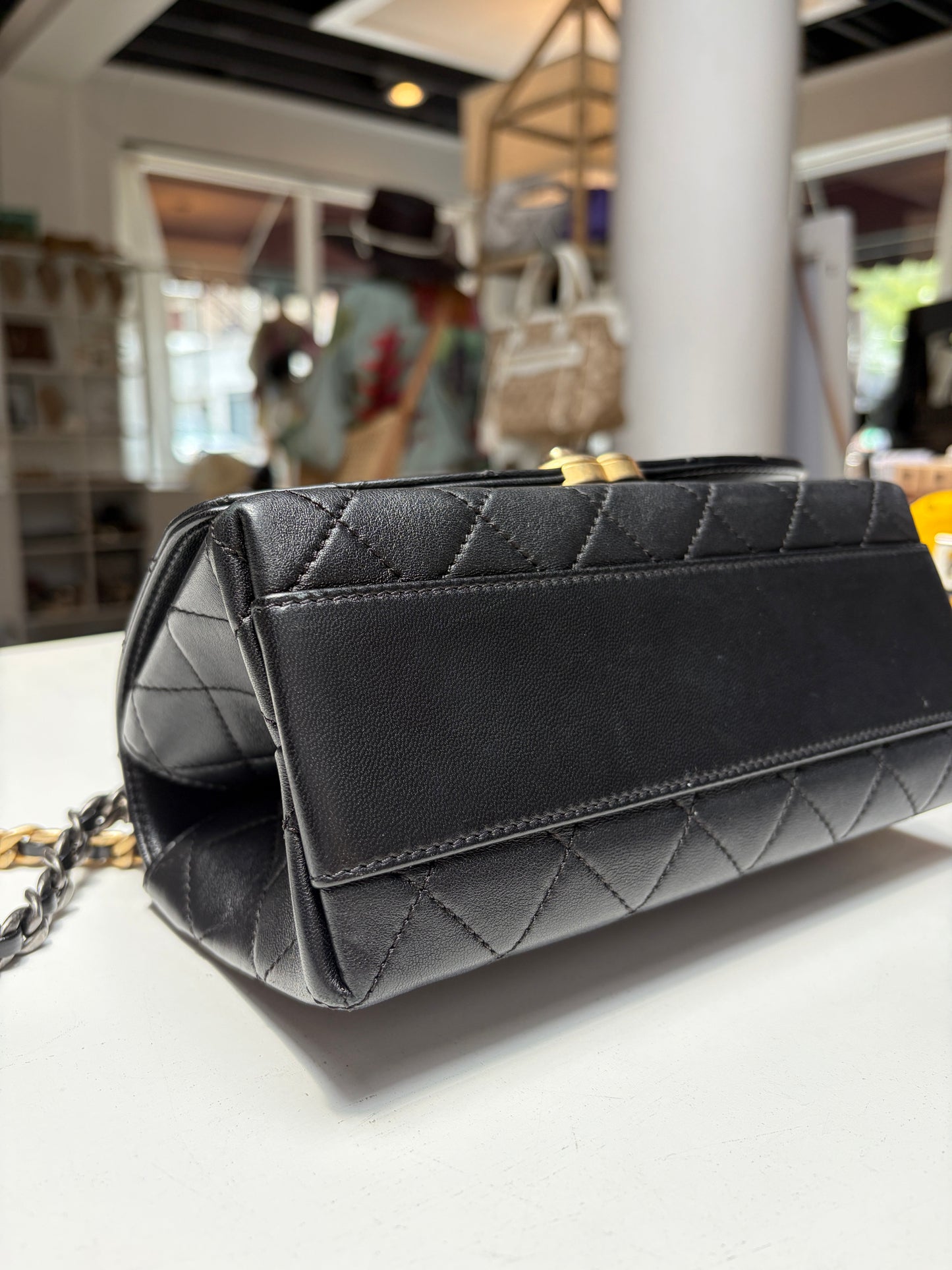 Chanel Small Black Quilted Lambskin La Parisienne