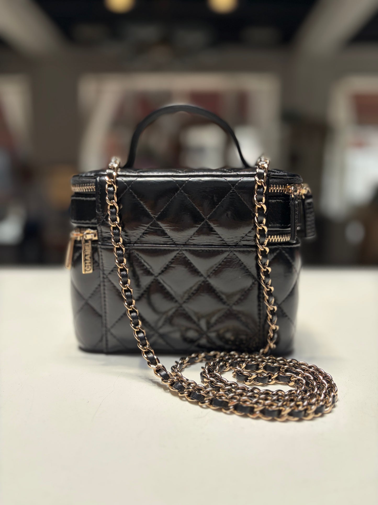 Chanel Black Double Vanity