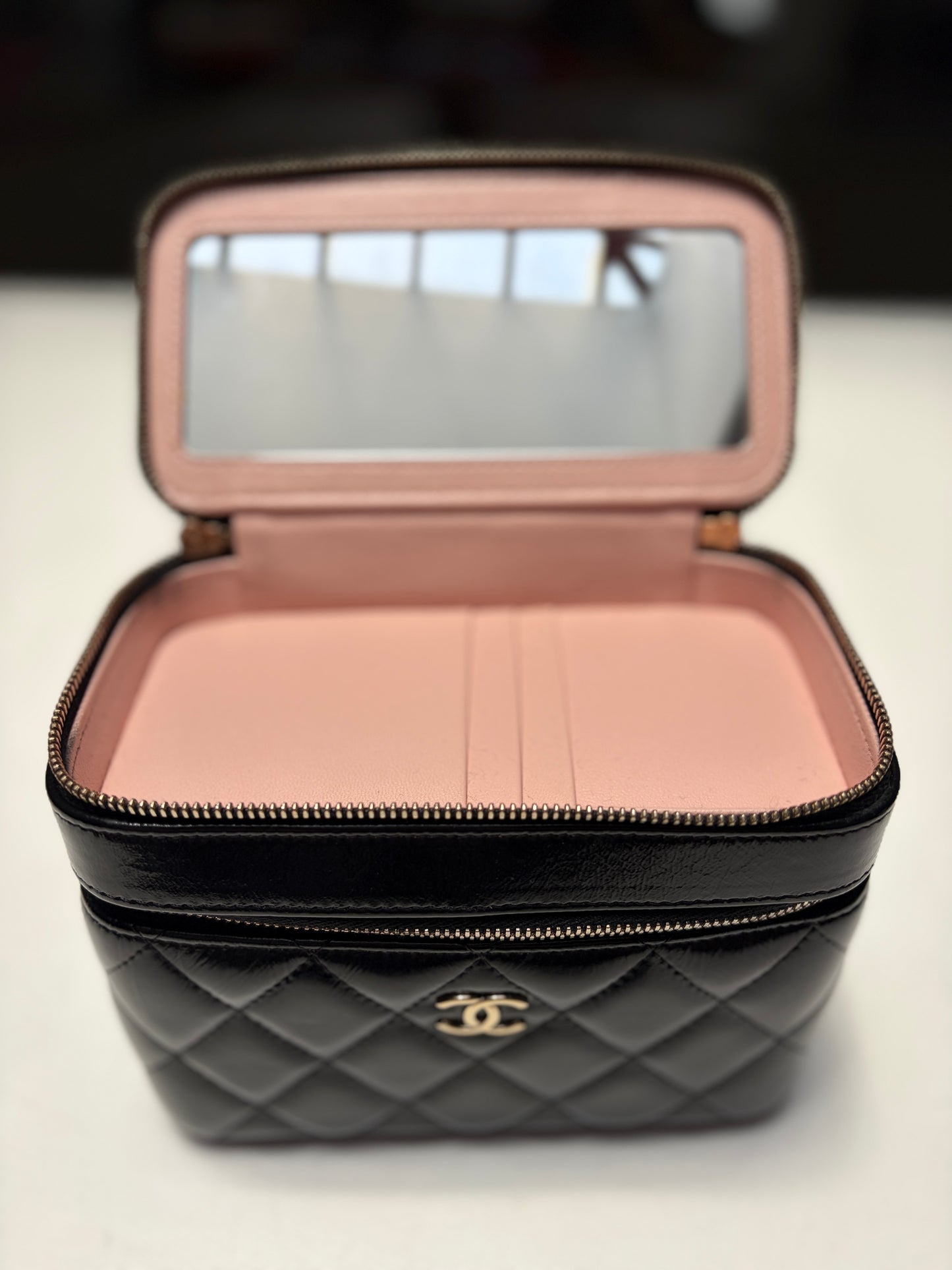 Chanel Black Double Vanity