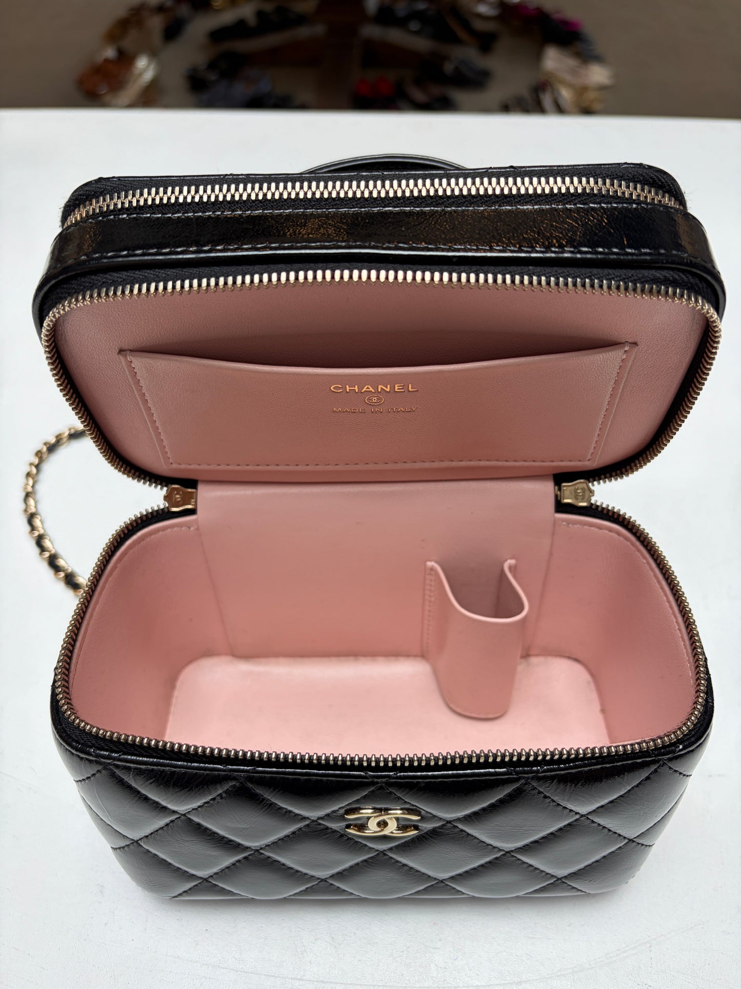 Chanel Black Double Vanity