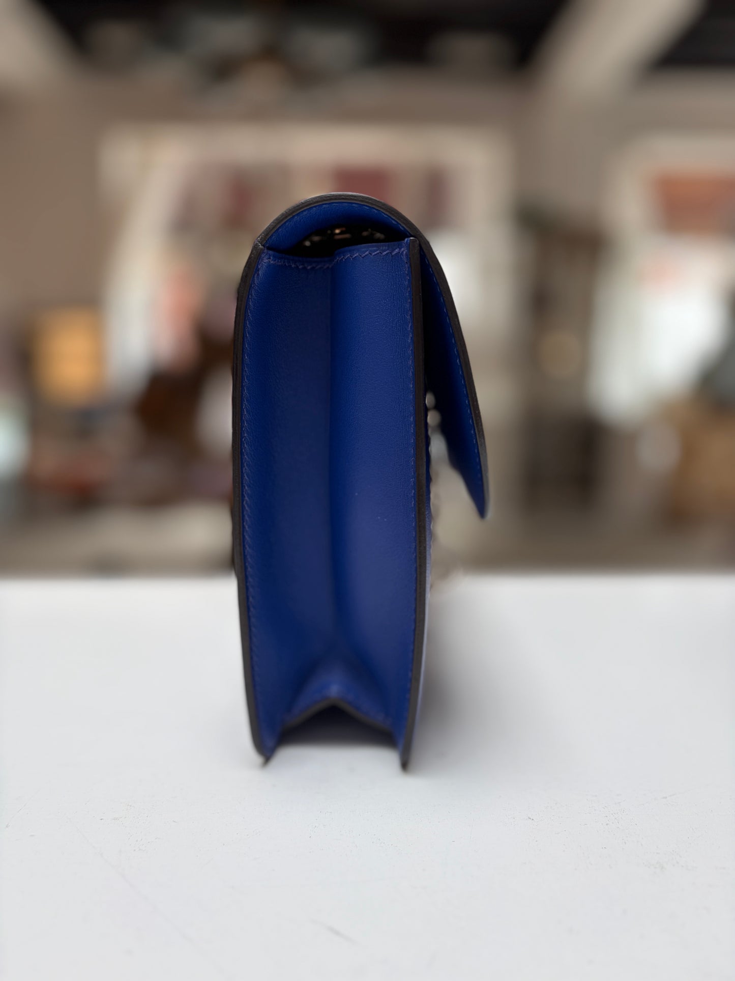 Hermes Catenina Blue de Galic Box Leather