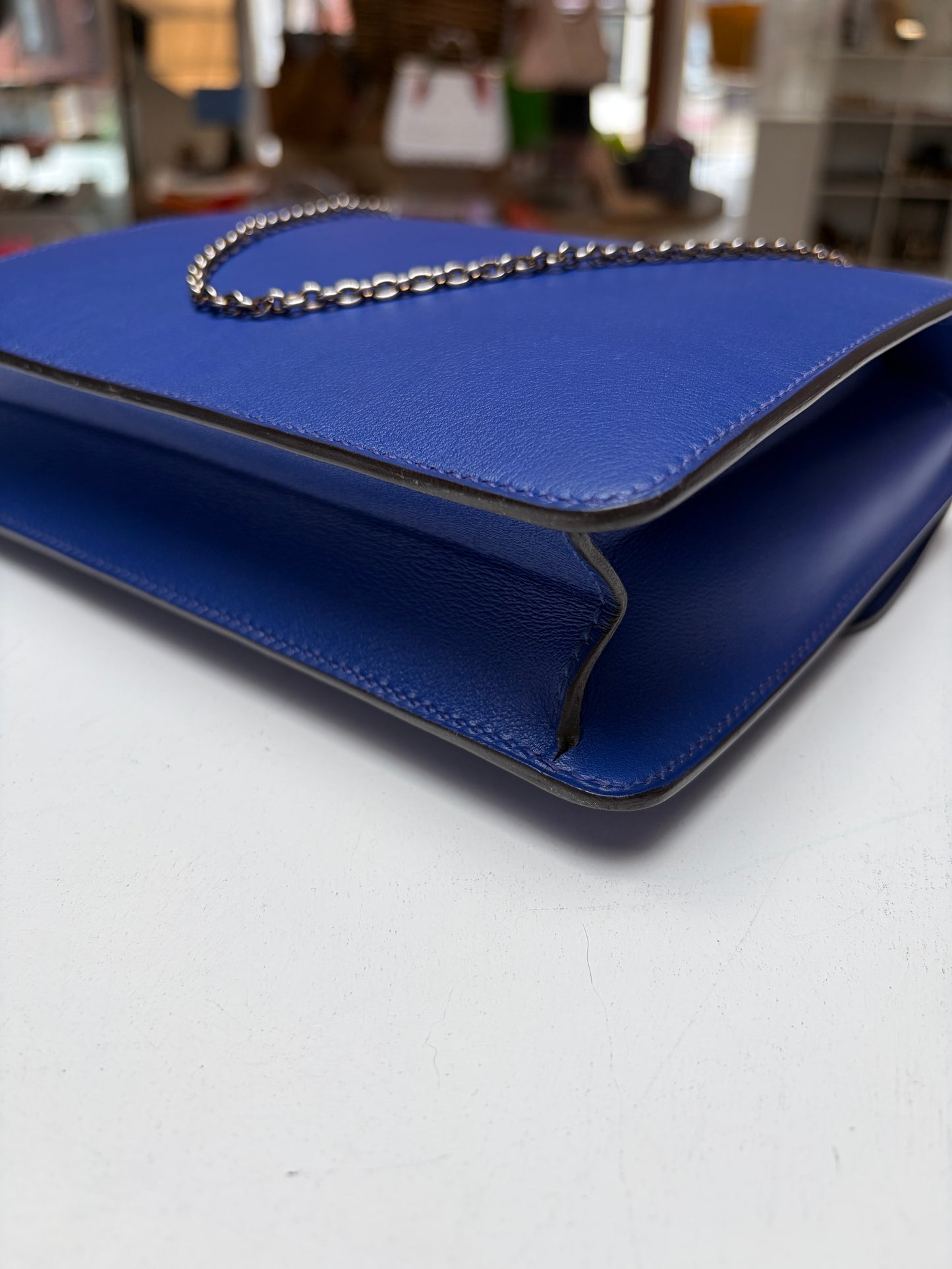 Hermes Catenina Blue de Galic Box Leather