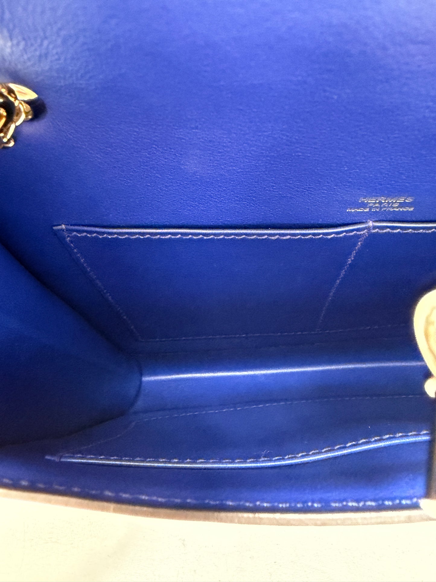 Hermes Catenina Blue de Galic Box Leather