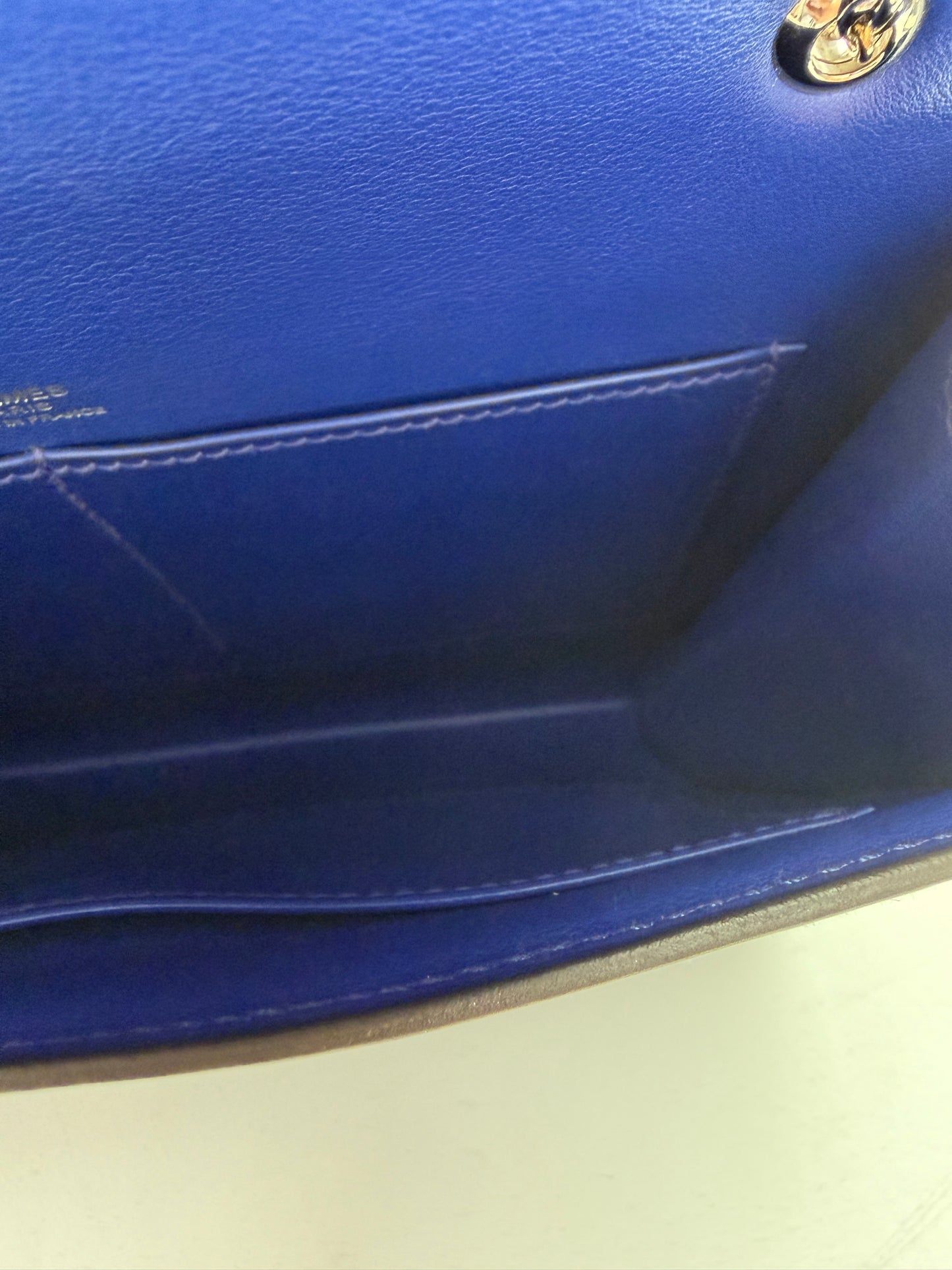 Hermes Catenina Blue de Galic Box Leather