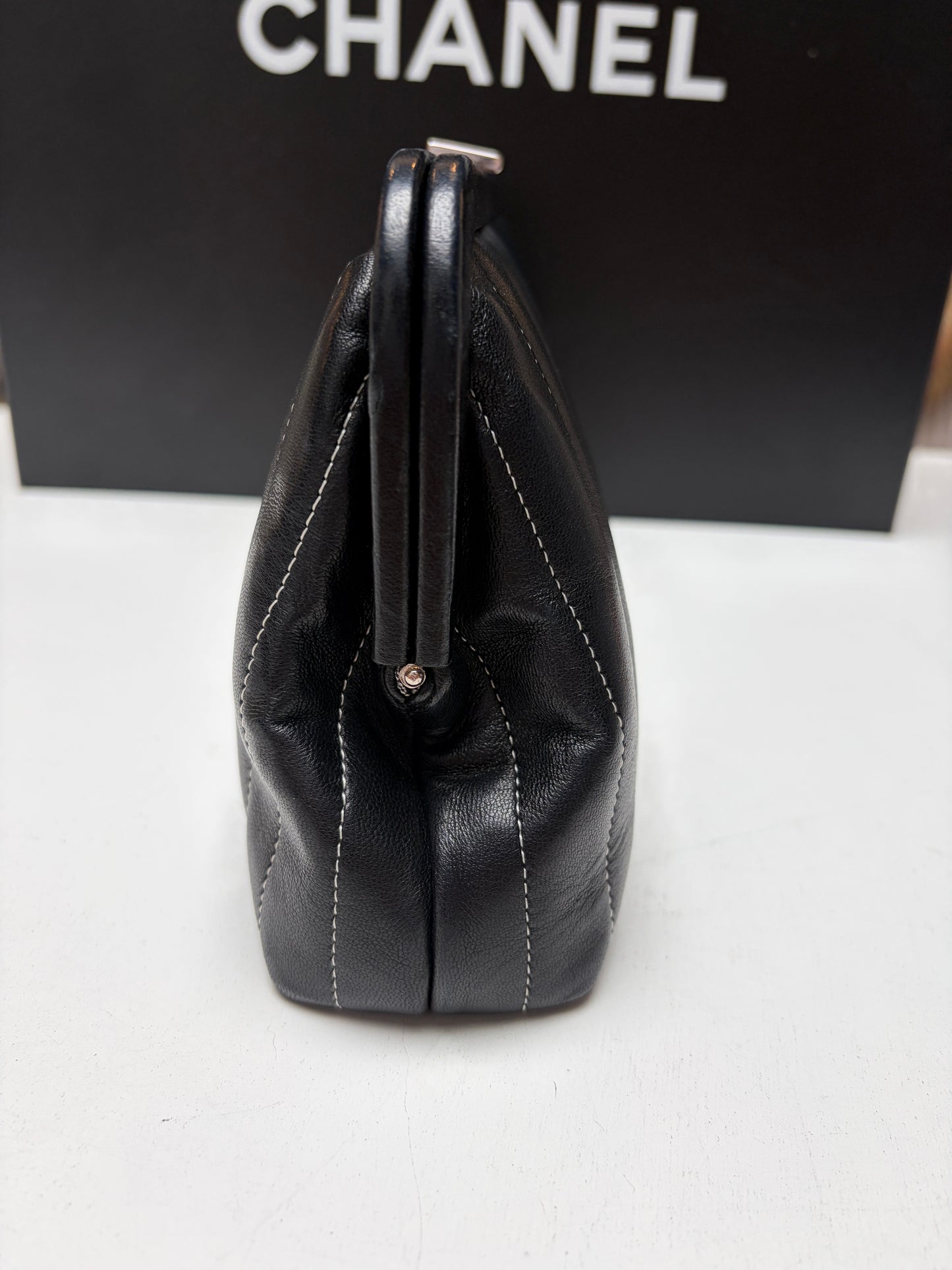 Chanel Black Mademoiselle Ligne Clutch