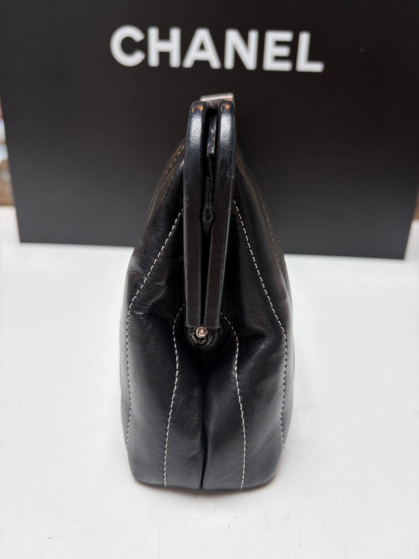 Chanel Black Mademoiselle Ligne Clutch