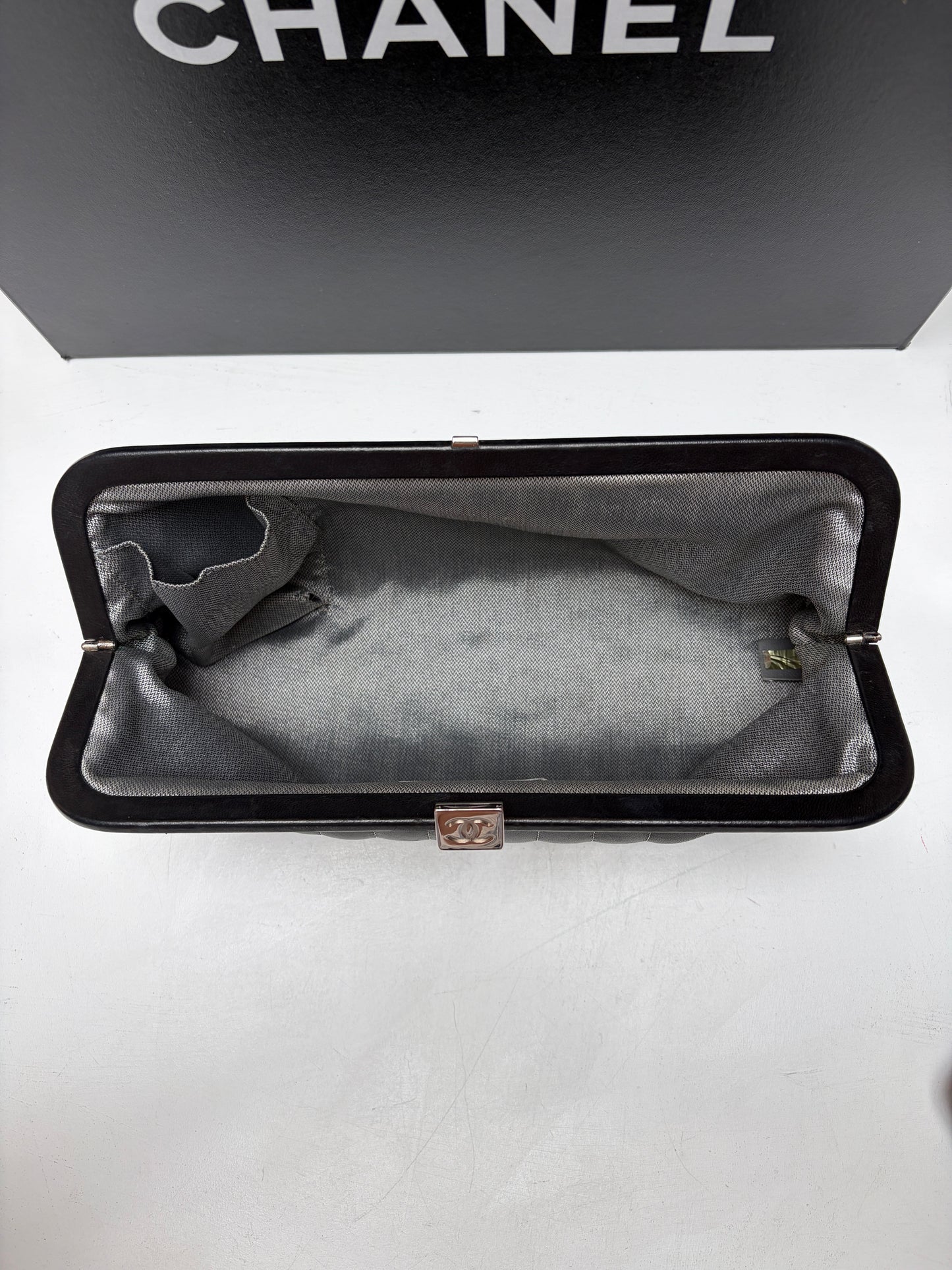 Chanel Black Mademoiselle Ligne Clutch