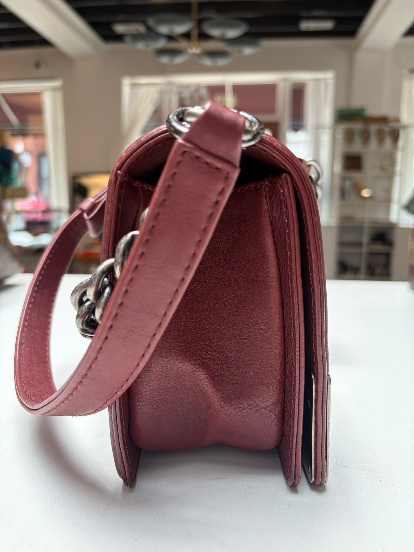 Chanel Boy Medium Limited Edition Paris-Dallas Burgundy Aged Ruthenium Hardware