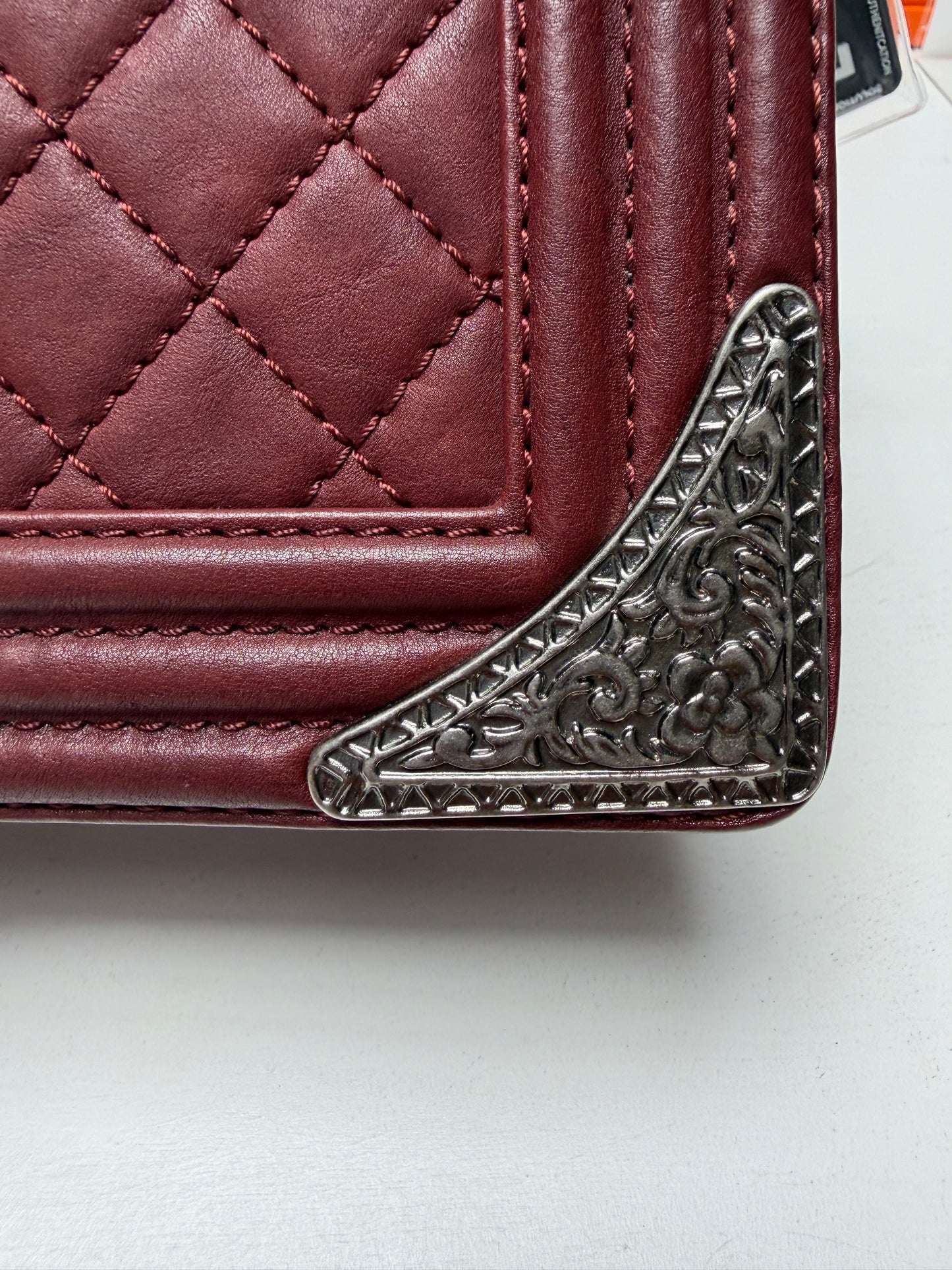 Chanel Boy Medium Limited Edition Paris-Dallas Burgundy Aged Ruthenium Hardware