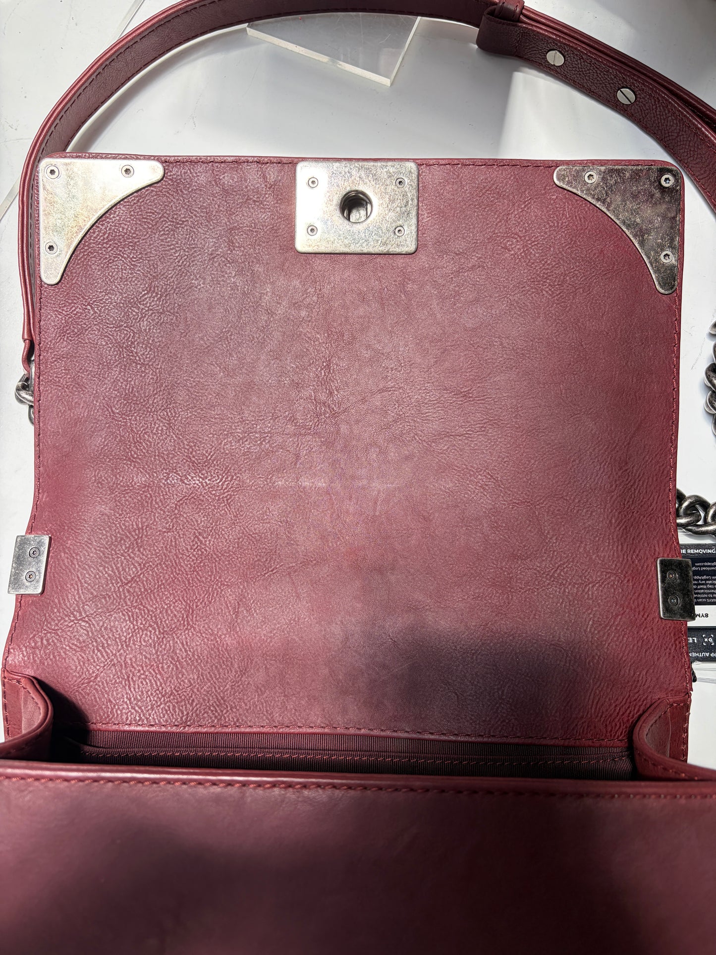 Chanel Boy Medium Limited Edition Paris-Dallas Burgundy Aged Ruthenium Hardware