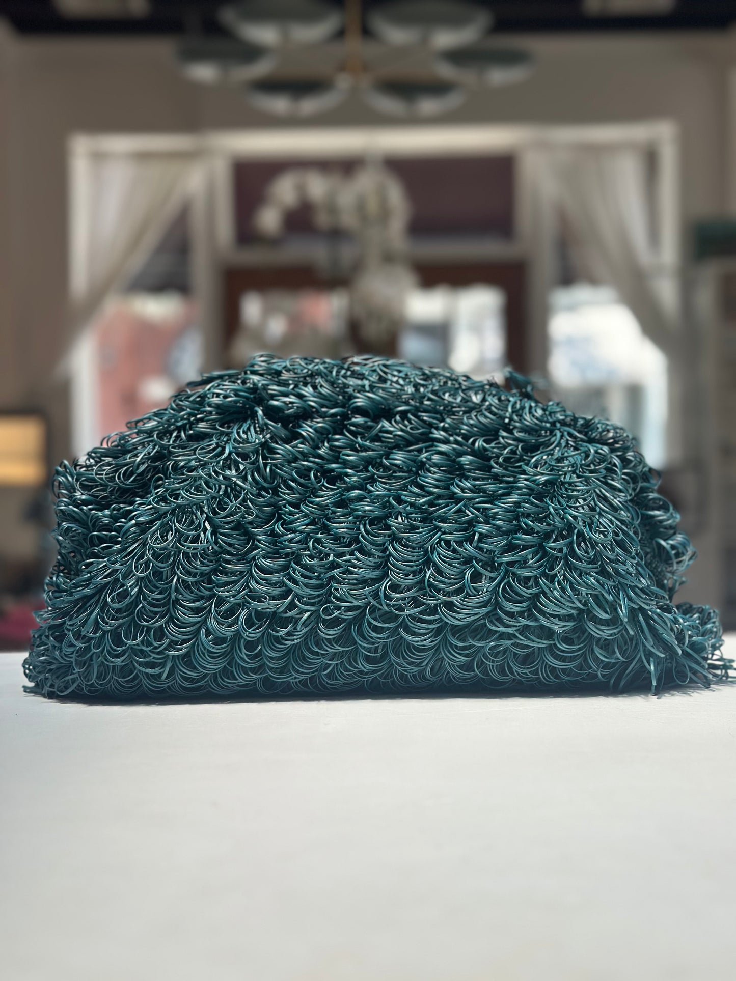 Bottega Veneta Teal Nappa Pouch