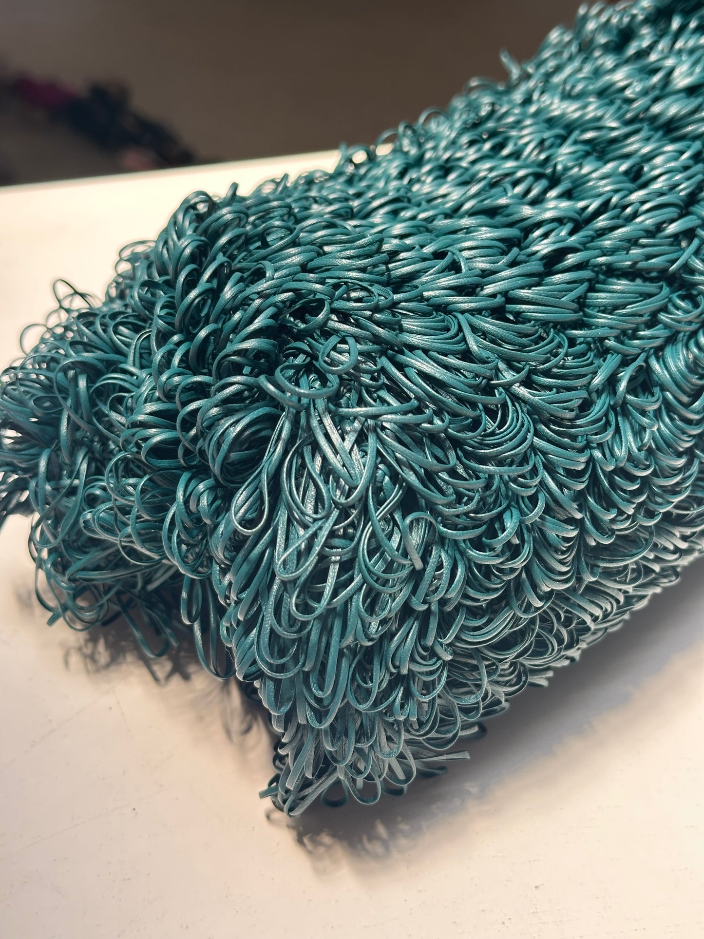 Bottega Veneta Teal Nappa Pouch