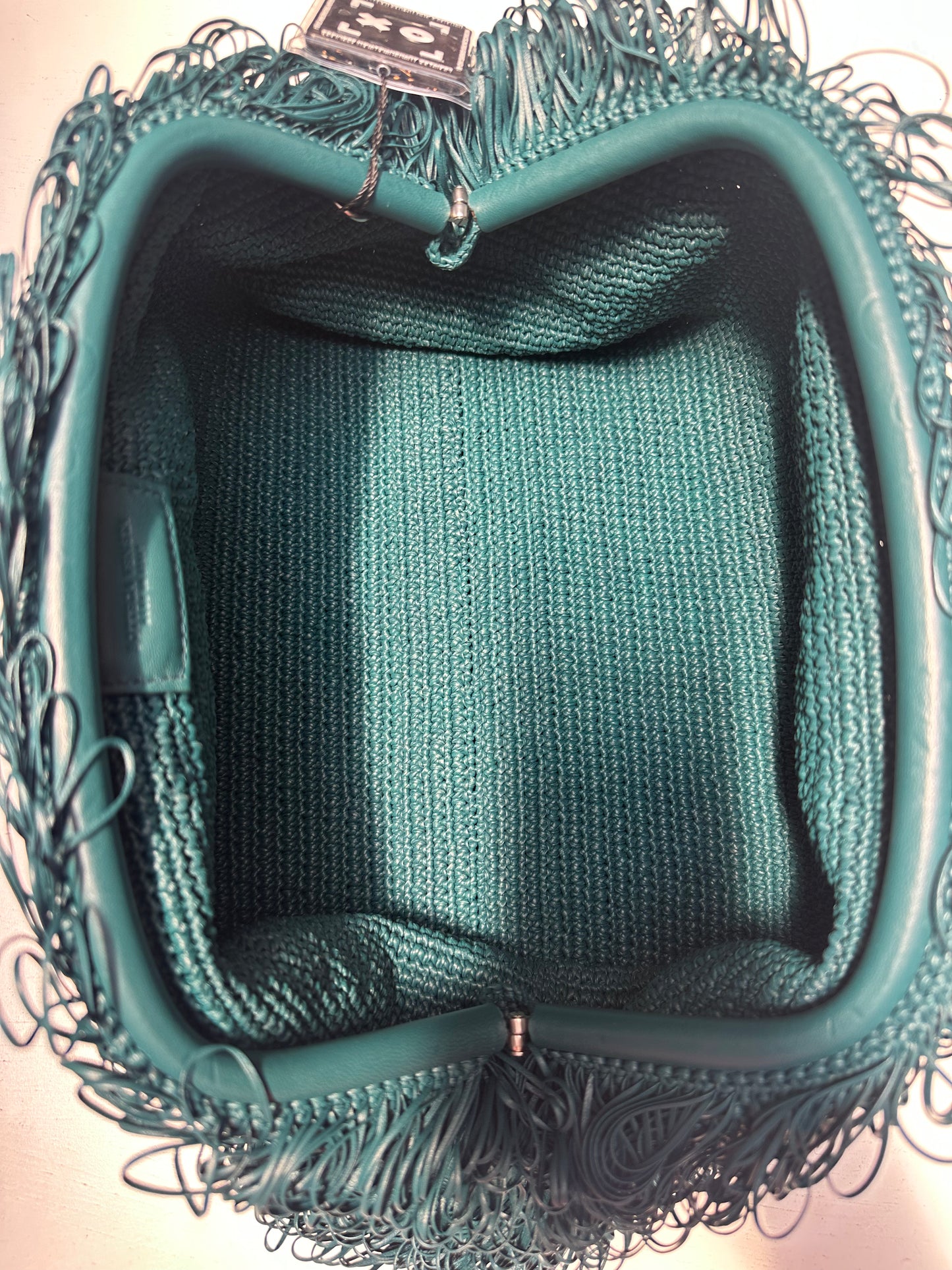 Bottega Veneta Teal Nappa Pouch