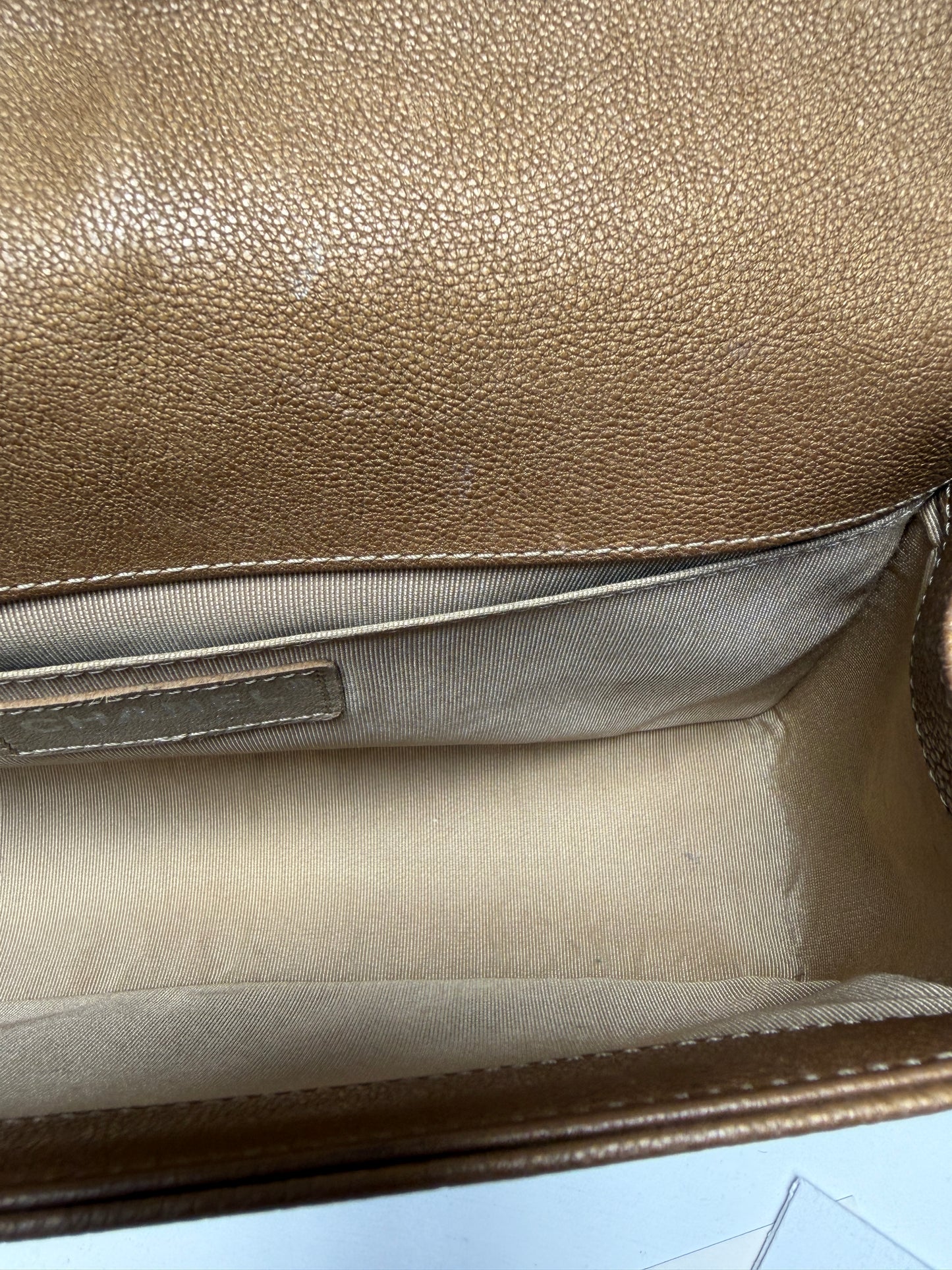 Chanel Boy Medium Brown Aged Ruthenium Hardware