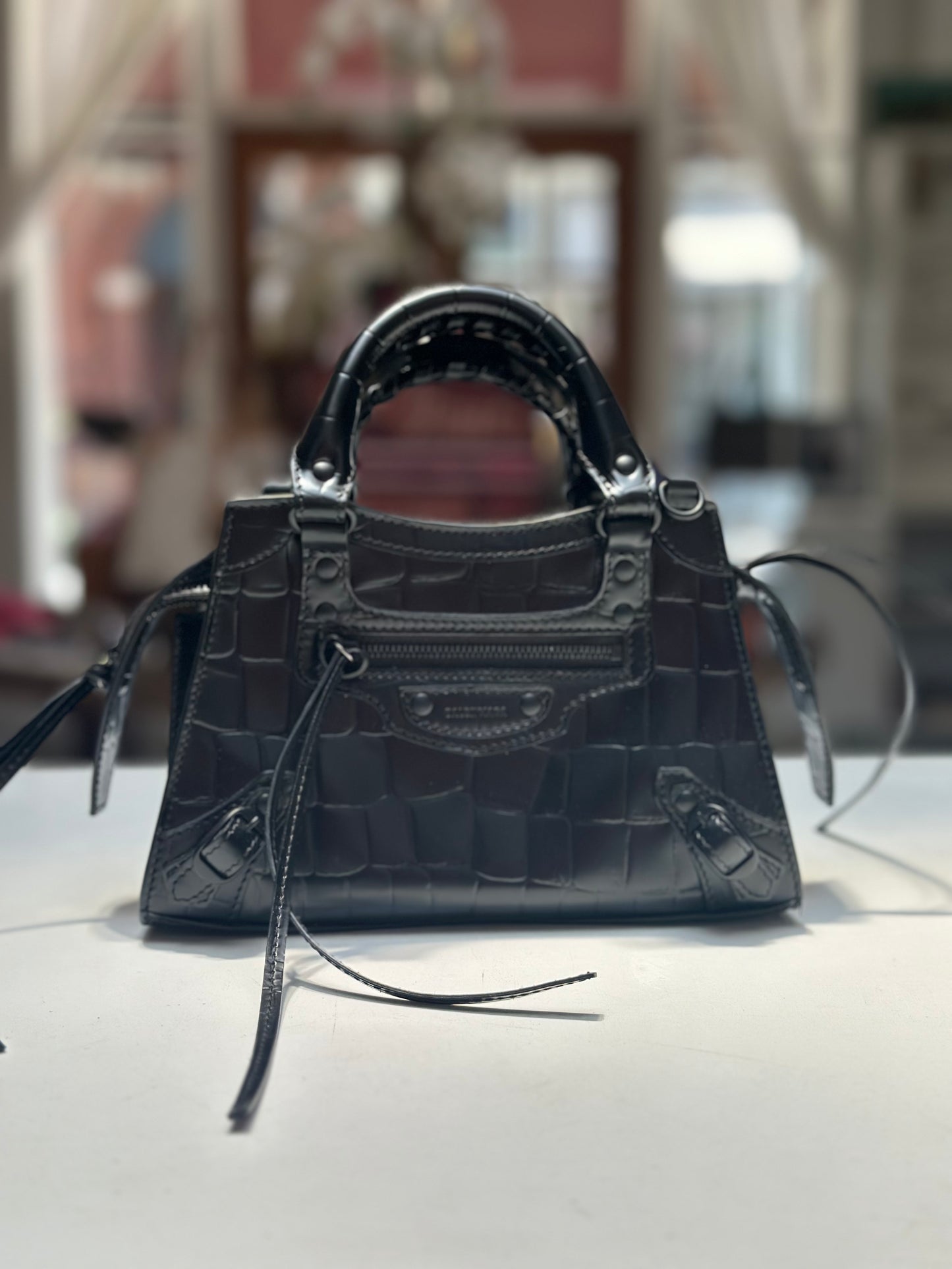 Balenciaga Neo City Croc Embossed