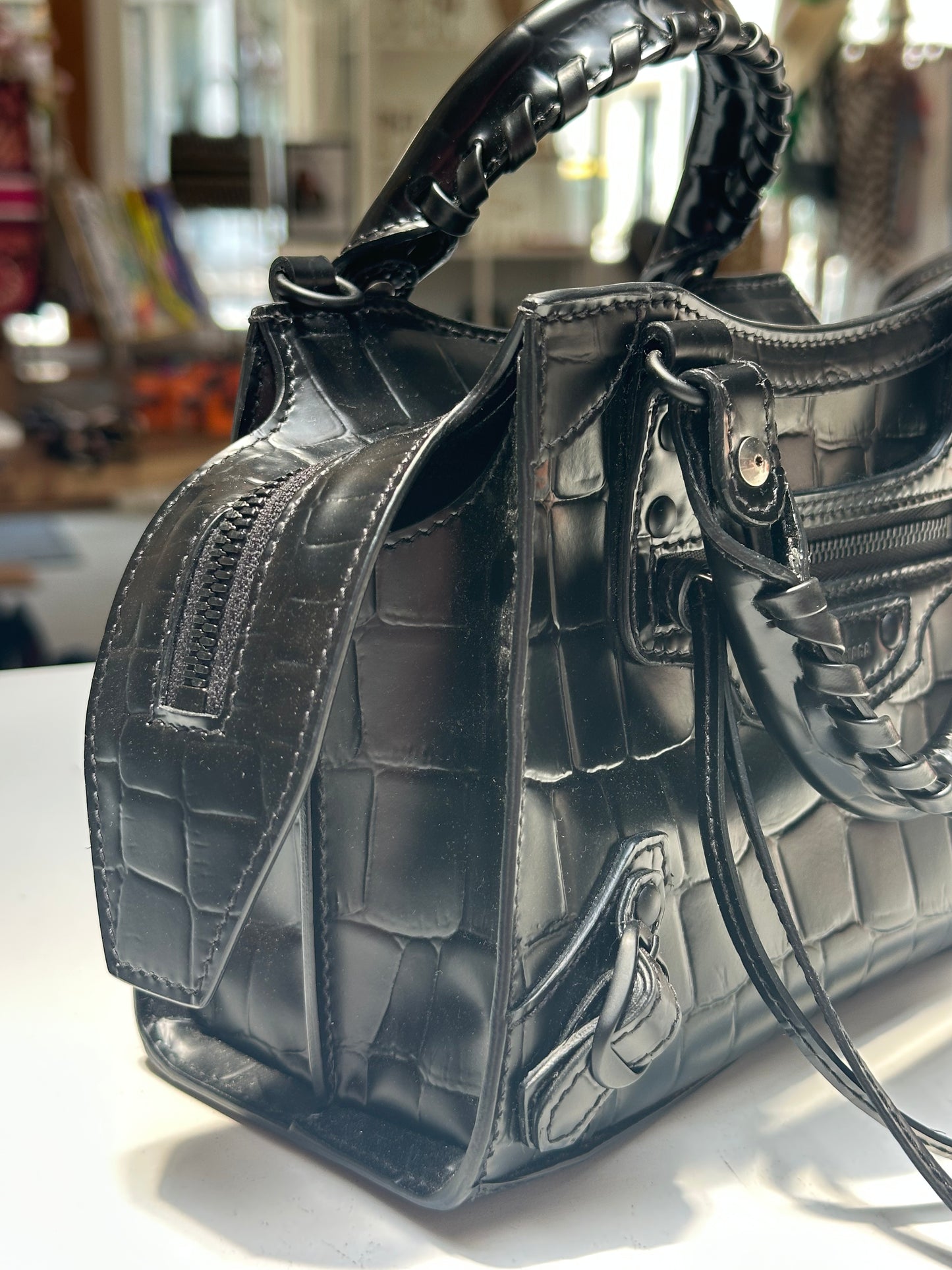 Balenciaga Neo City Croc Embossed