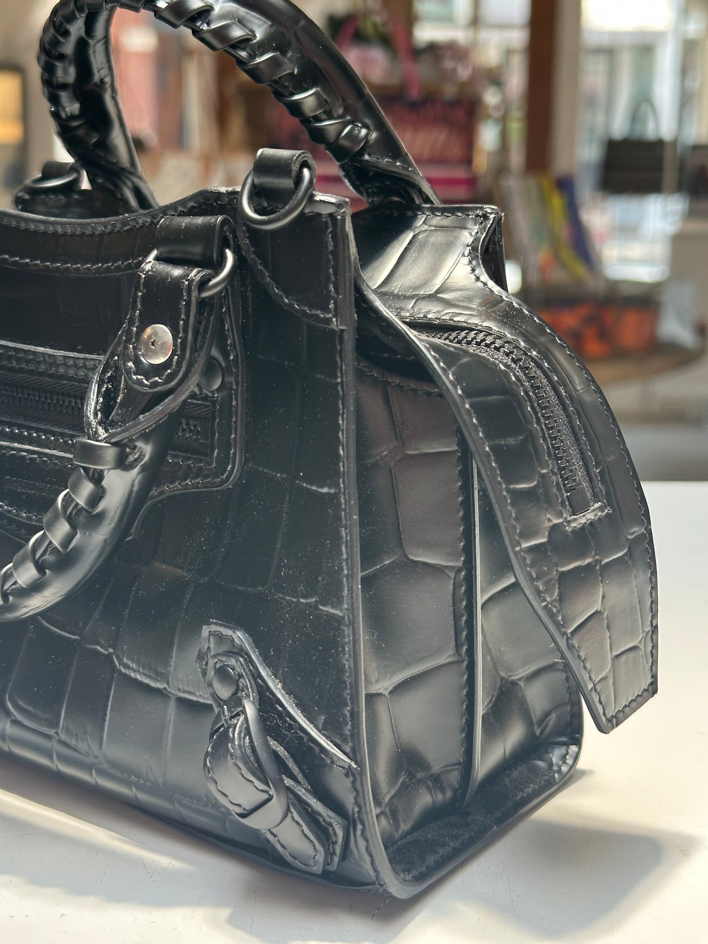 Balenciaga Neo City Croc Embossed