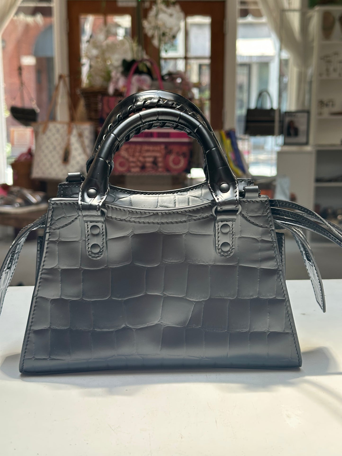 Balenciaga Neo City Croc Embossed