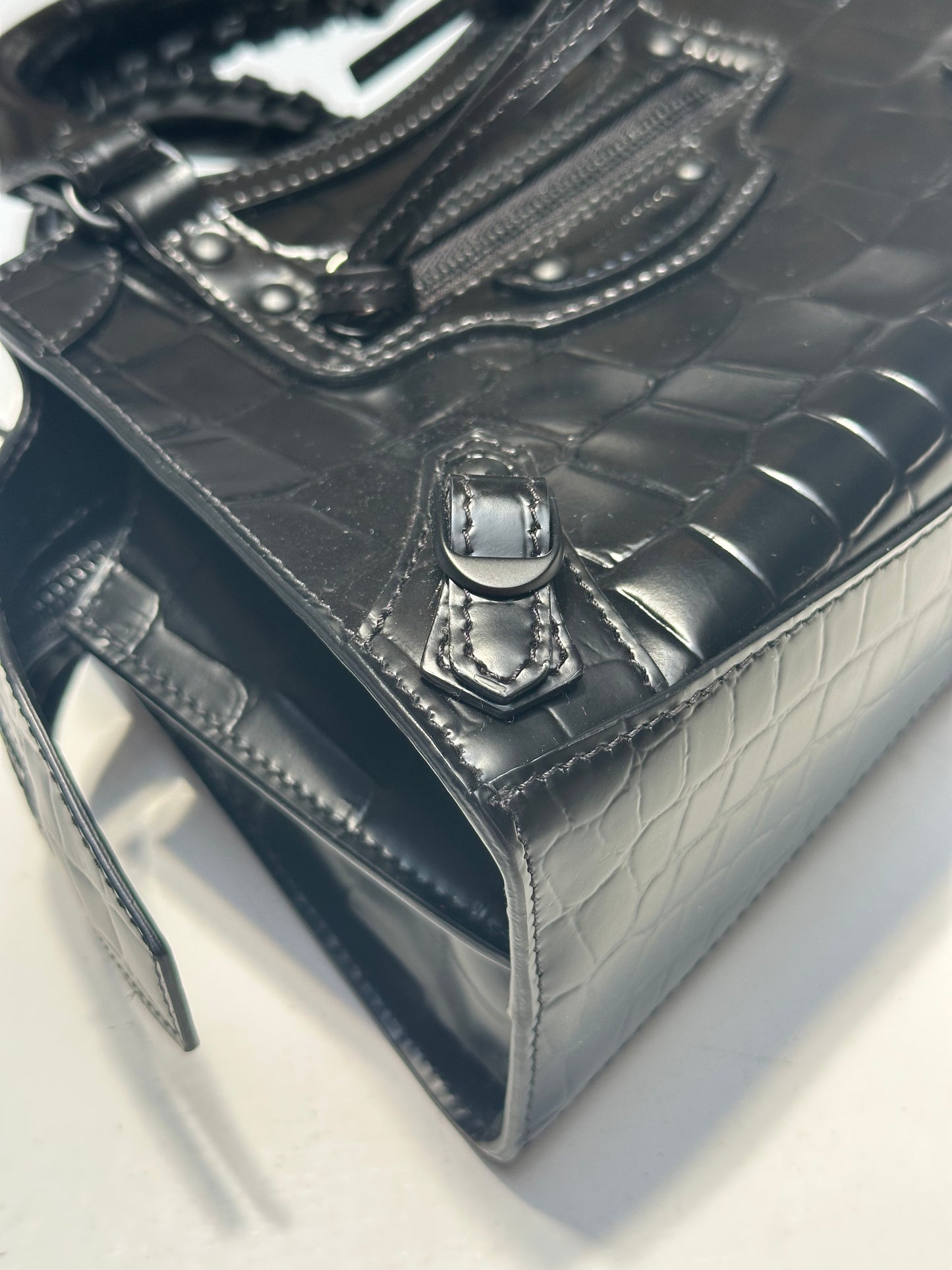 Balenciaga Neo City Croc Embossed