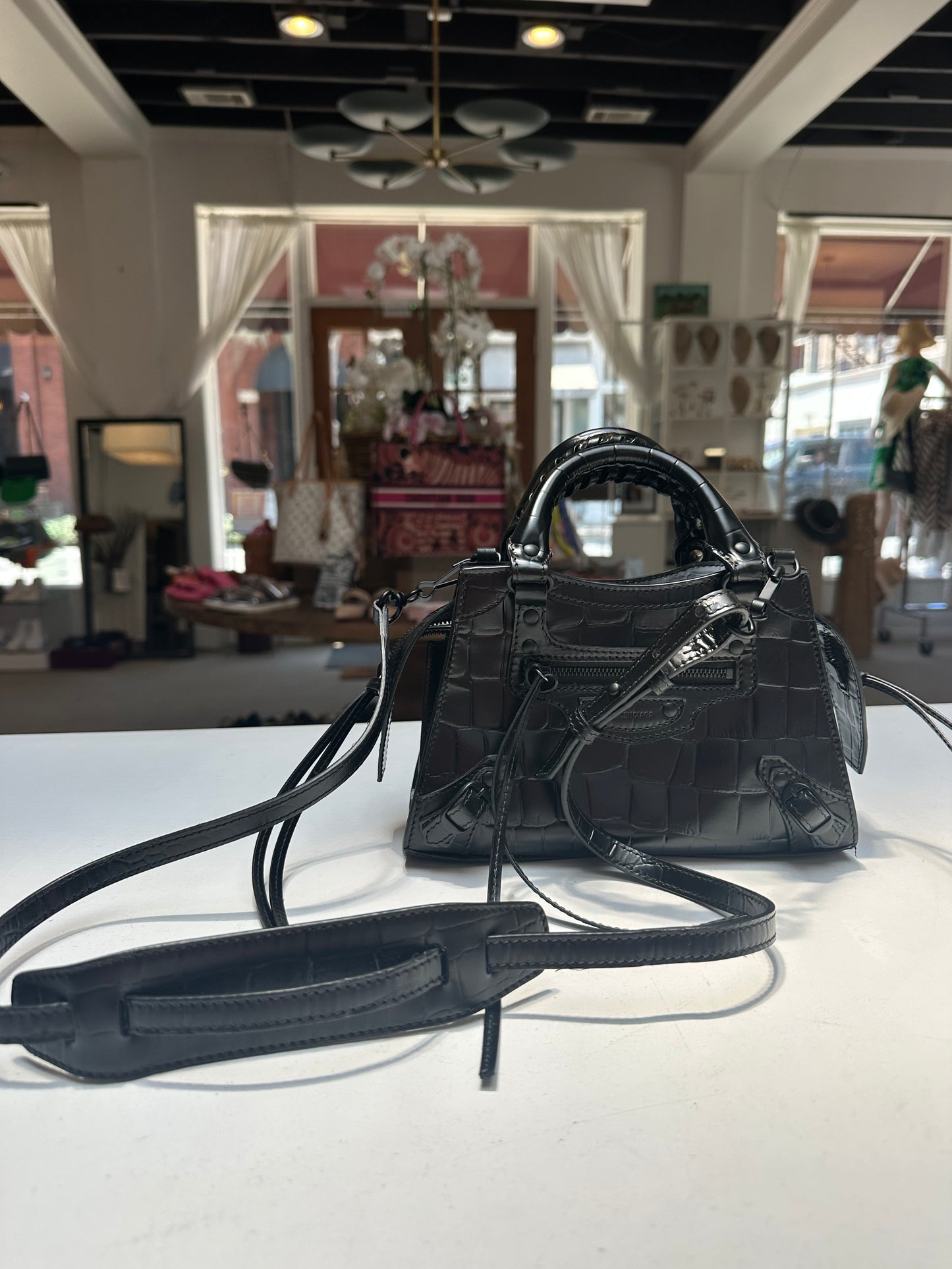 Balenciaga Neo City Croc Embossed