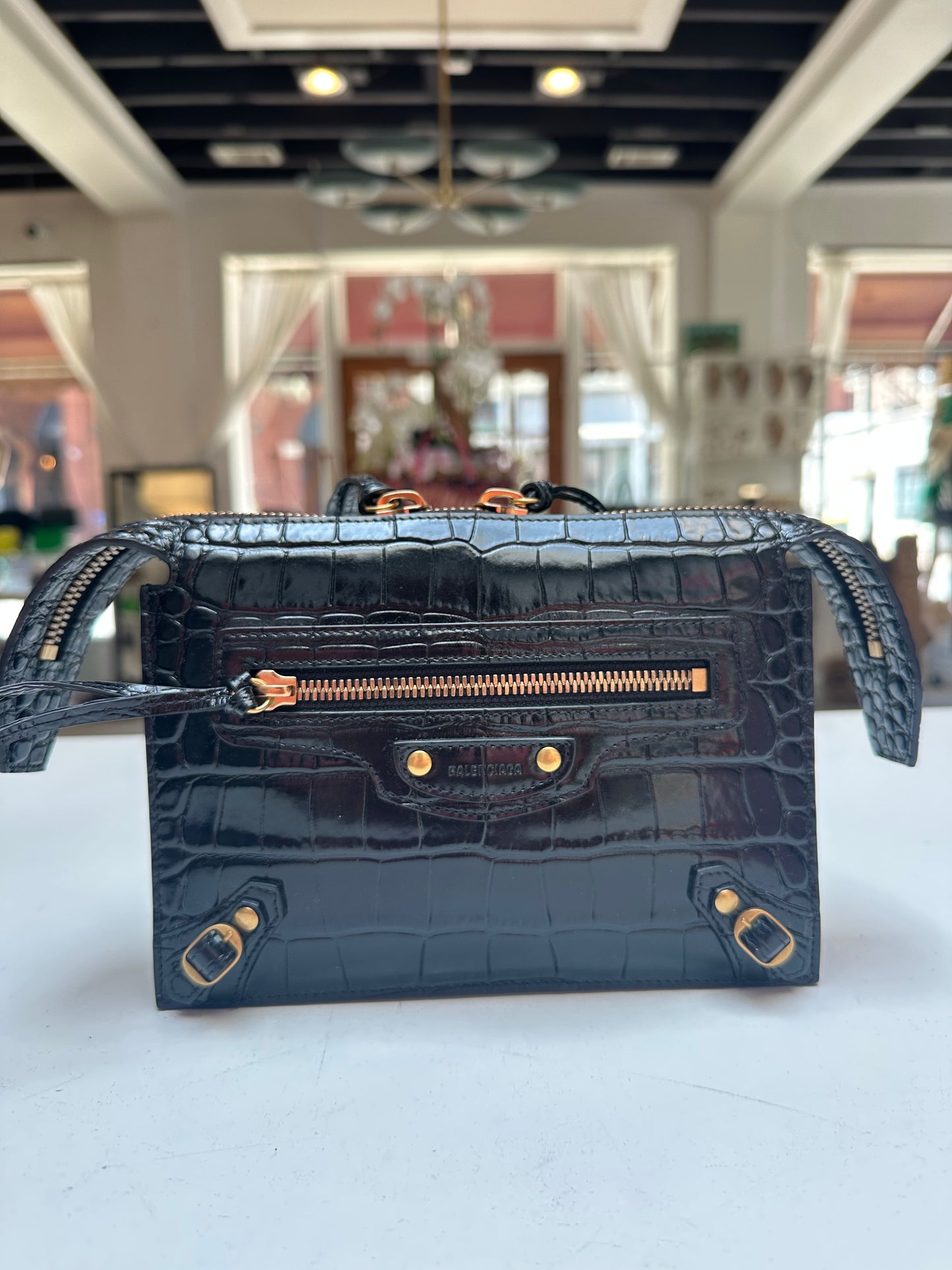 Balenciaga Croc Embossed Neo Classic City