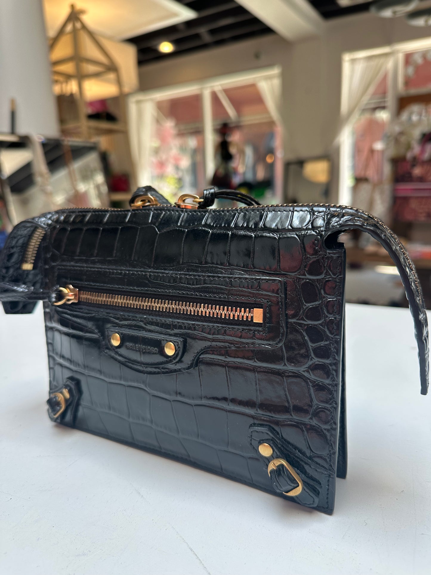 Balenciaga Croc Embossed Neo Classic City