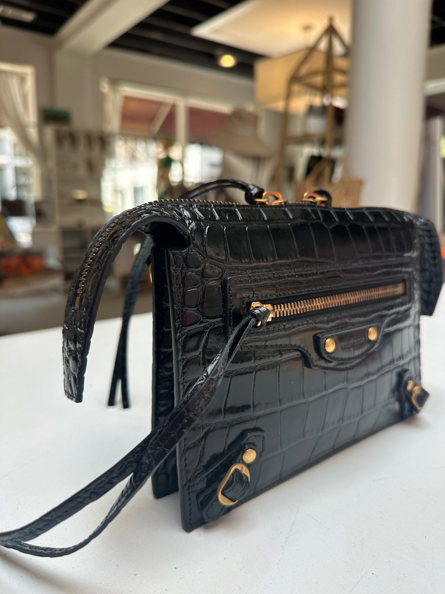 Balenciaga Croc Embossed Neo Classic City
