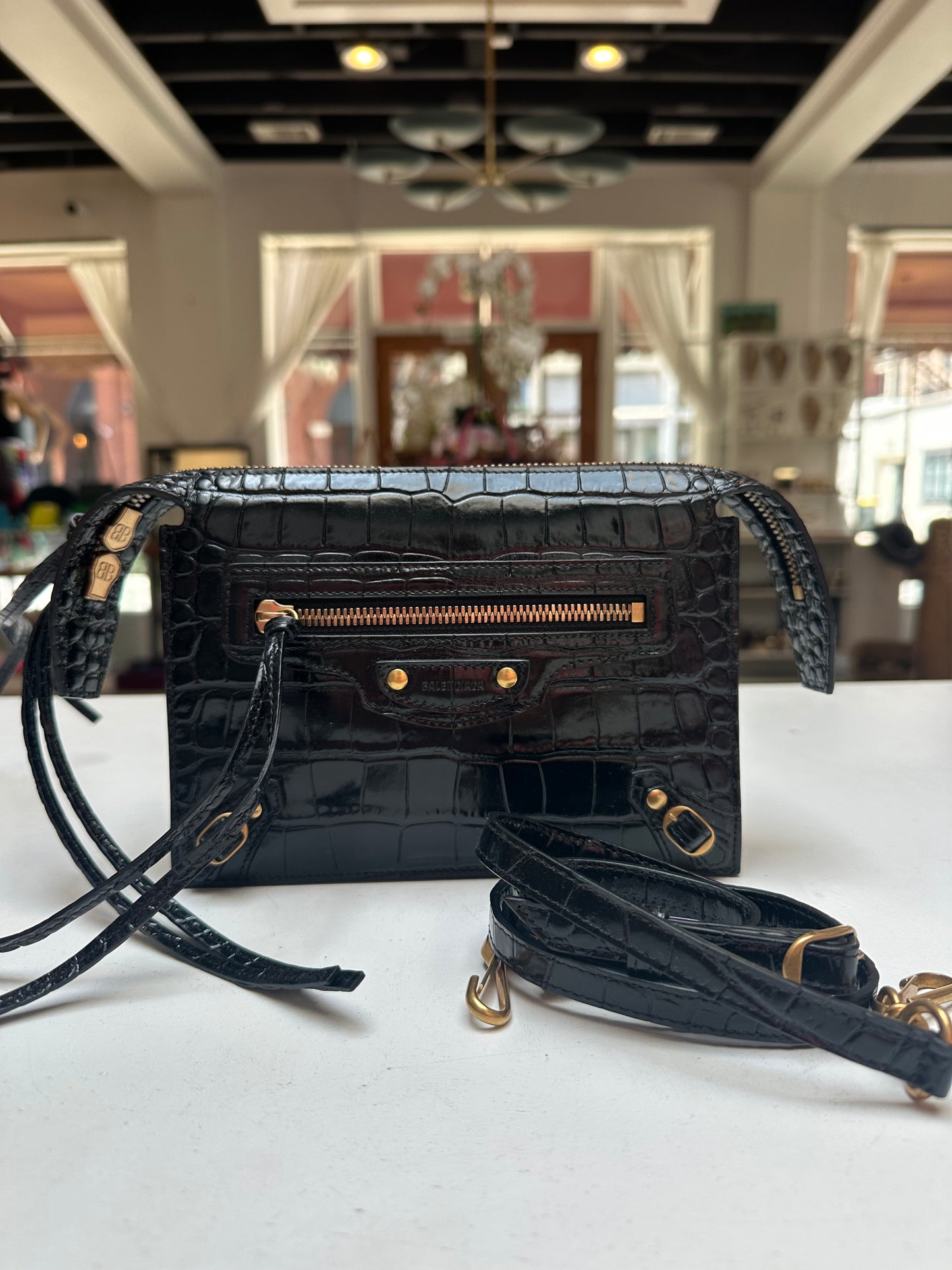 Balenciaga Croc Embossed Neo Classic City