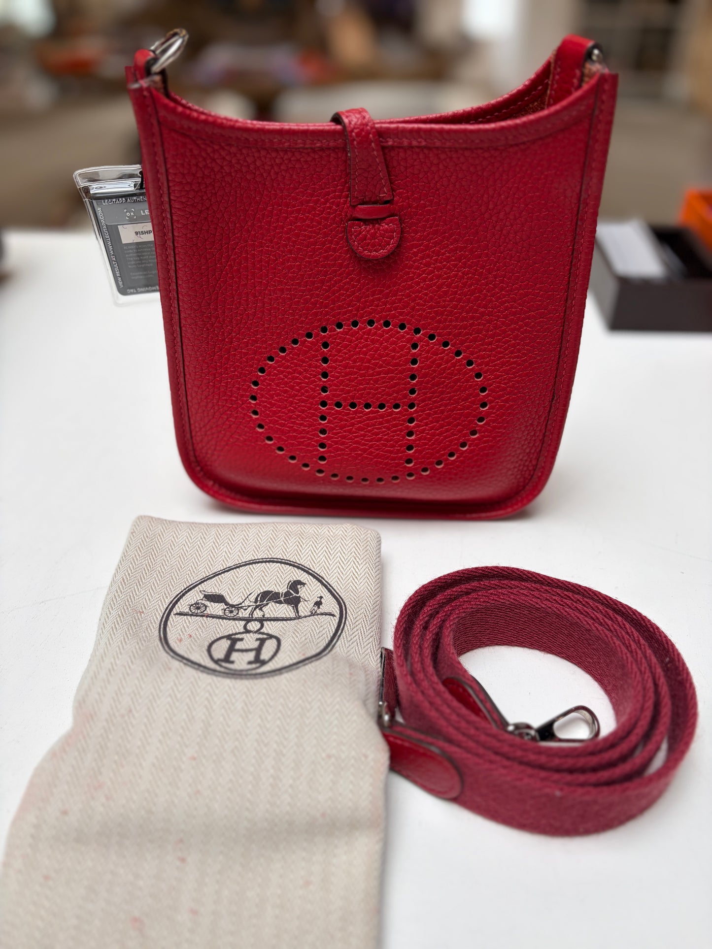 Hermes Evelyne TPM Rouge Casaque