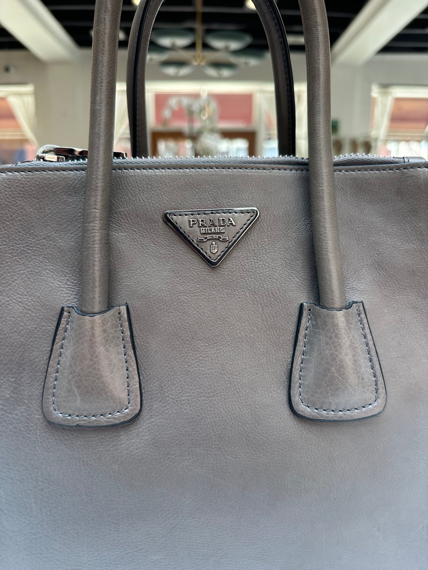 Prada Twin Pocket Tote, Grey