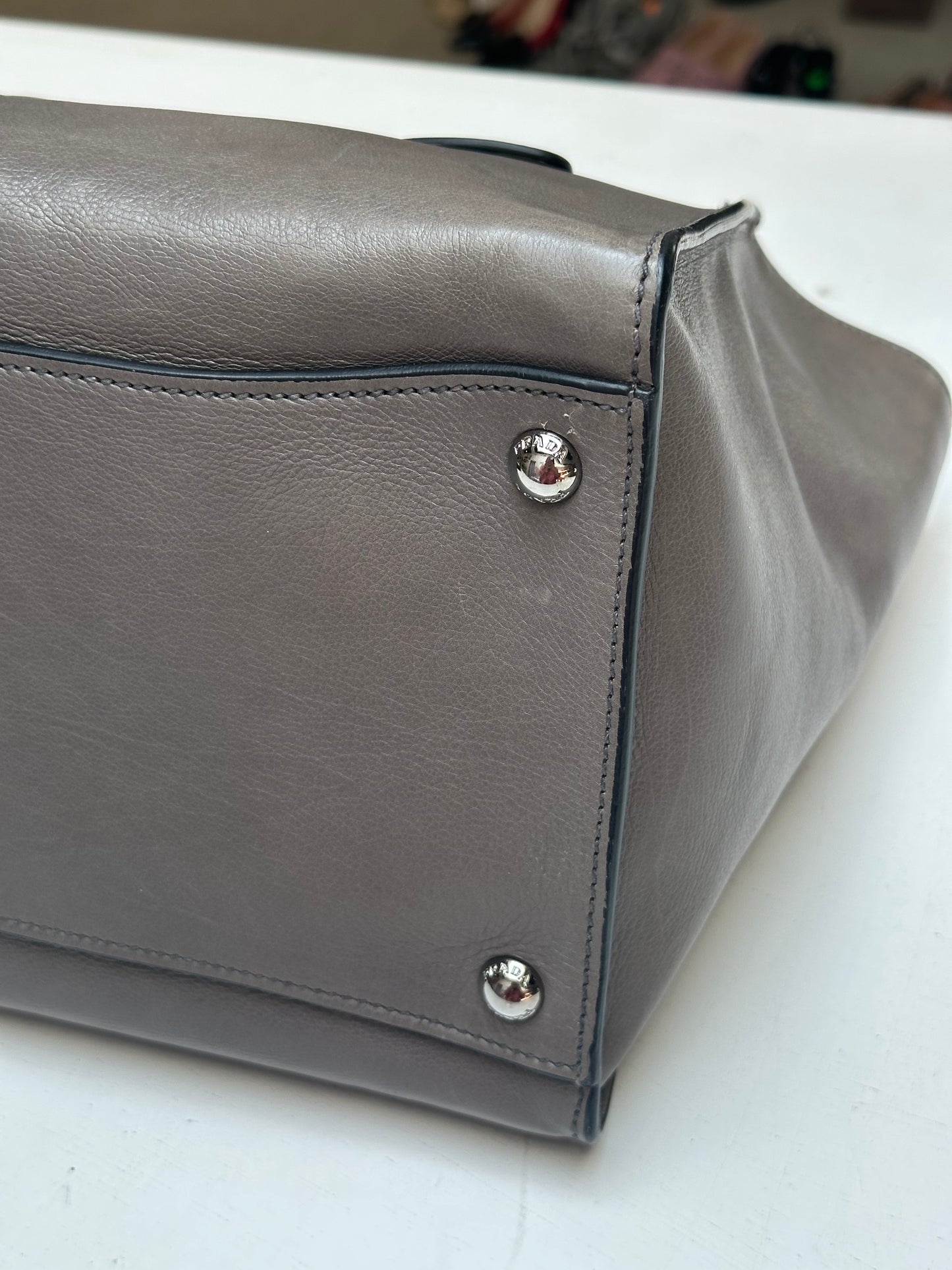 Prada Twin Pocket Tote, Grey