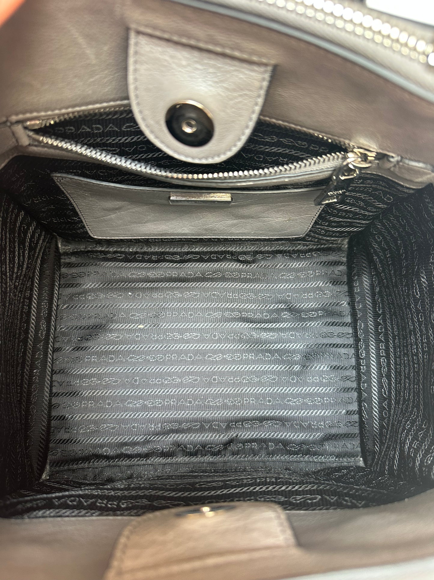 Prada Twin Pocket Tote, Grey