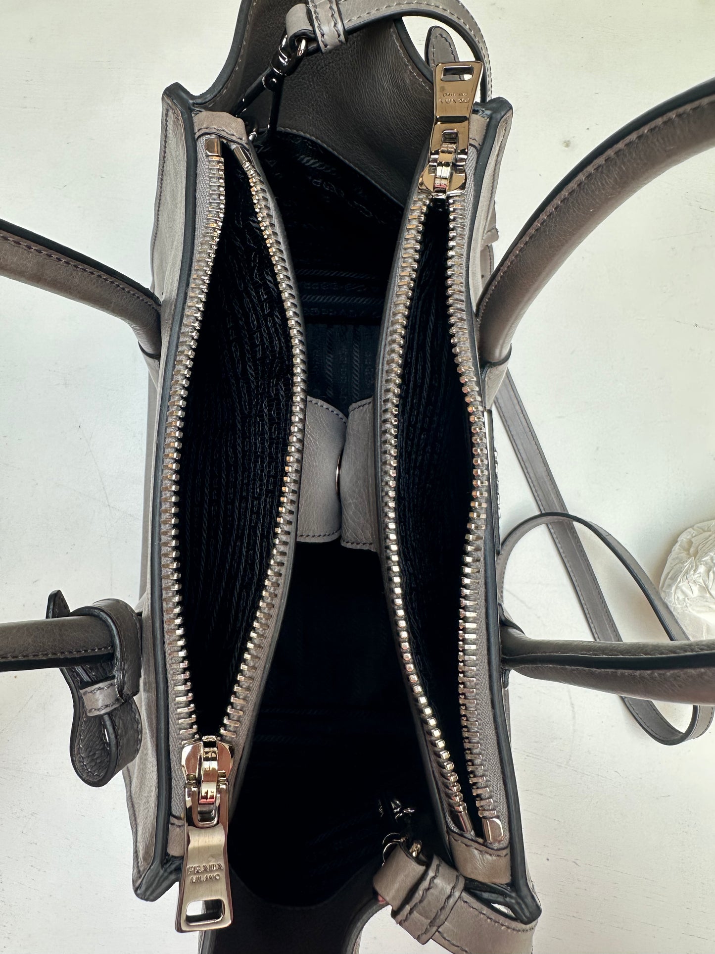 Prada Twin Pocket Tote, Grey