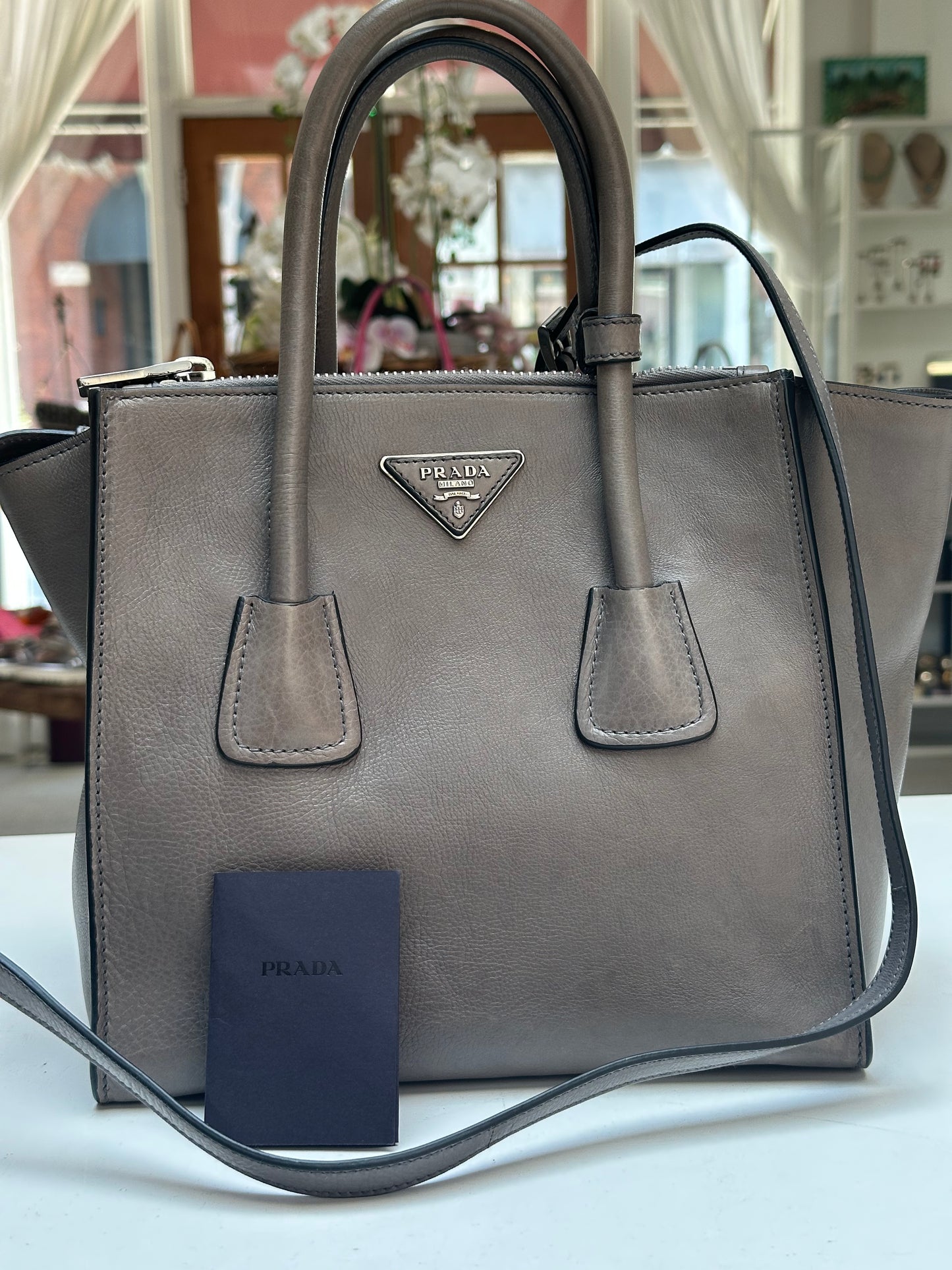 Prada Twin Pocket Tote, Grey