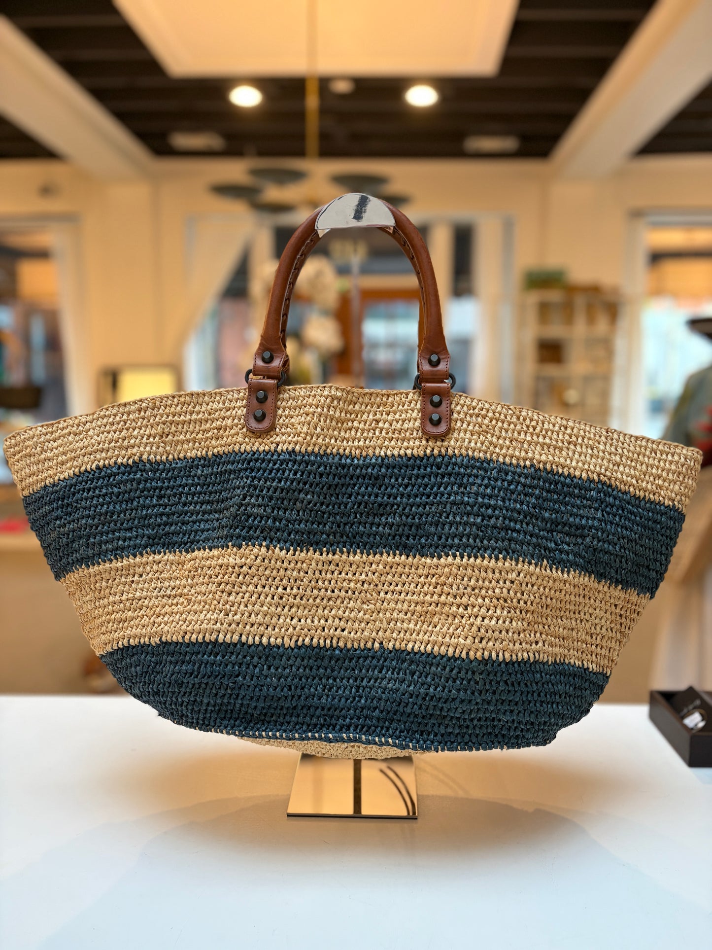 Balenciaga Raffia Bag Large Panier Motocross