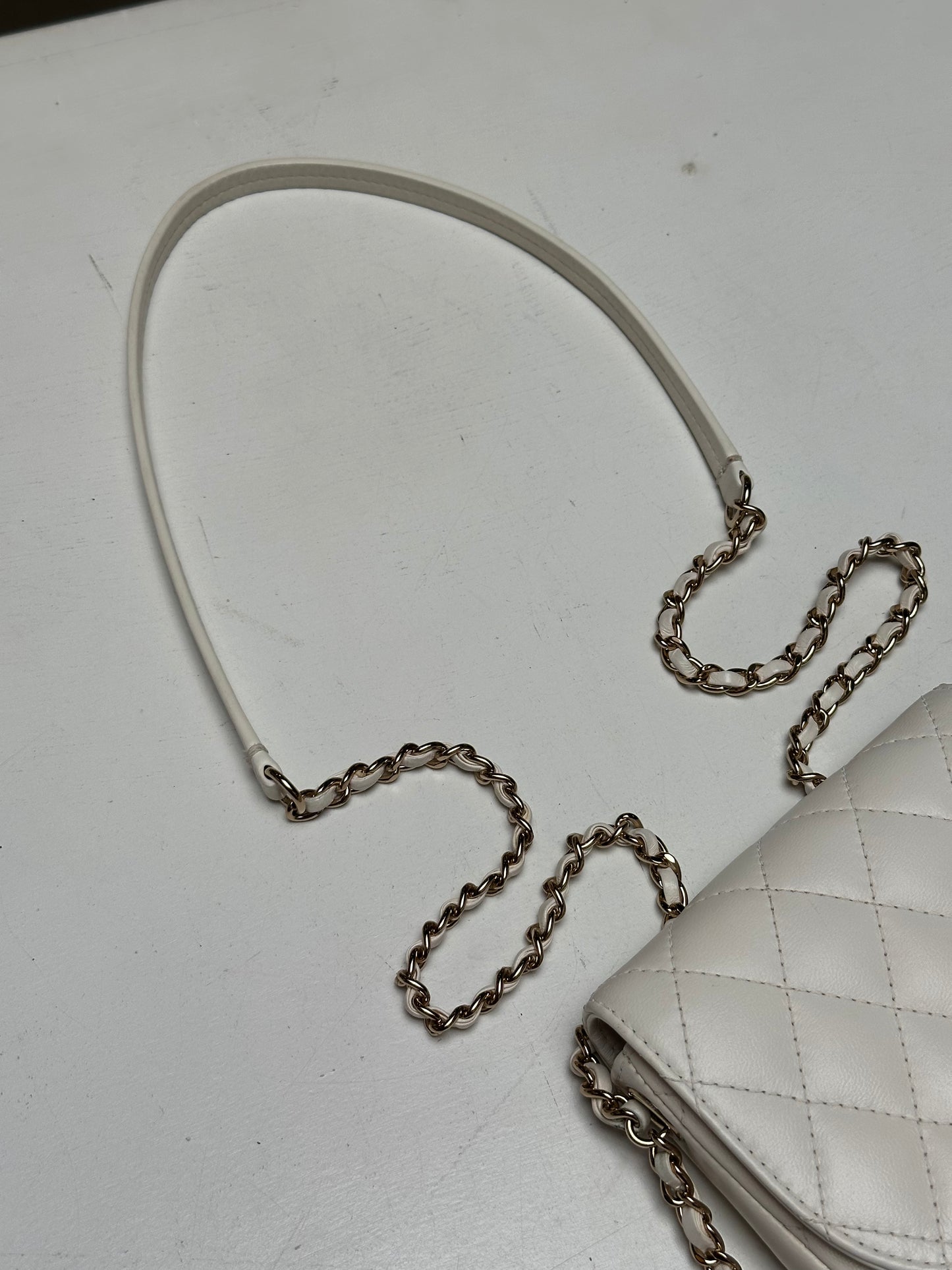 Chanel Quilted Side-Pack, White