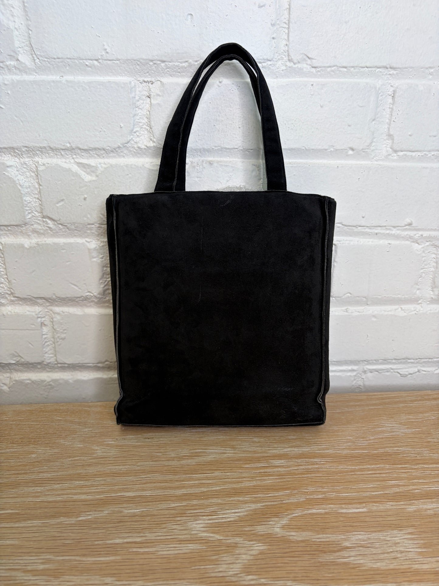 Chanel Mini Black Suede Fringe Rhinestone Tote