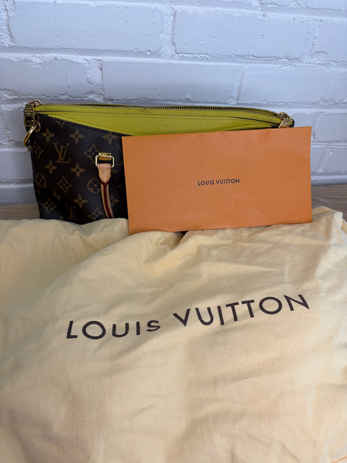 Louis Vuitton Pallas Monogram Pistache Tote