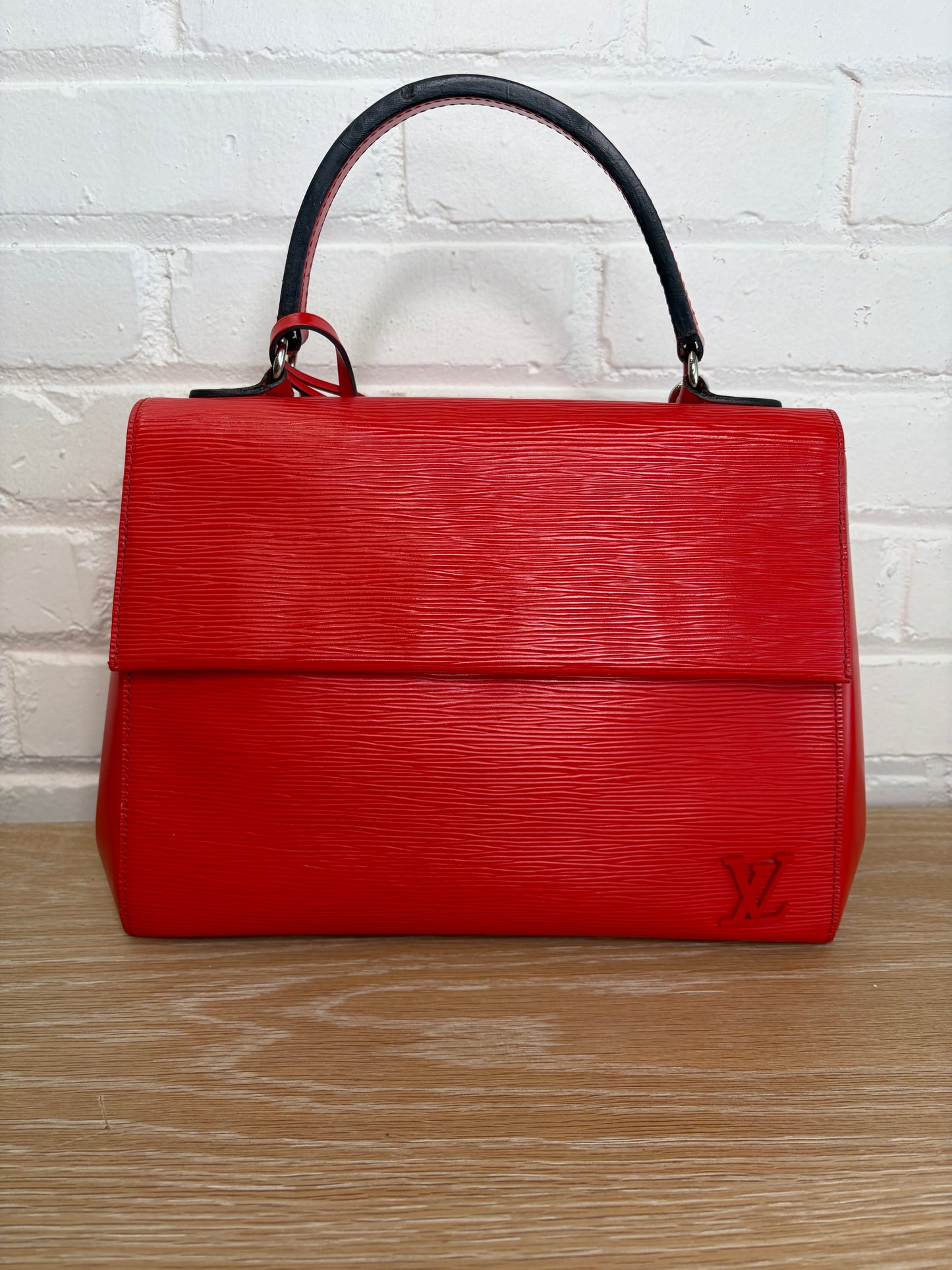 Louis Vuitton Red Cluny MM Epi Leather