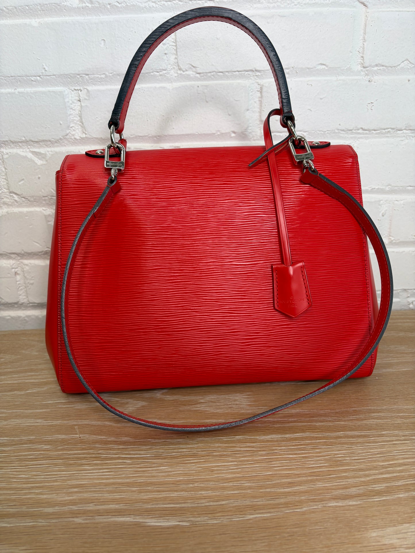 Louis Vuitton Red Cluny MM Epi Leather