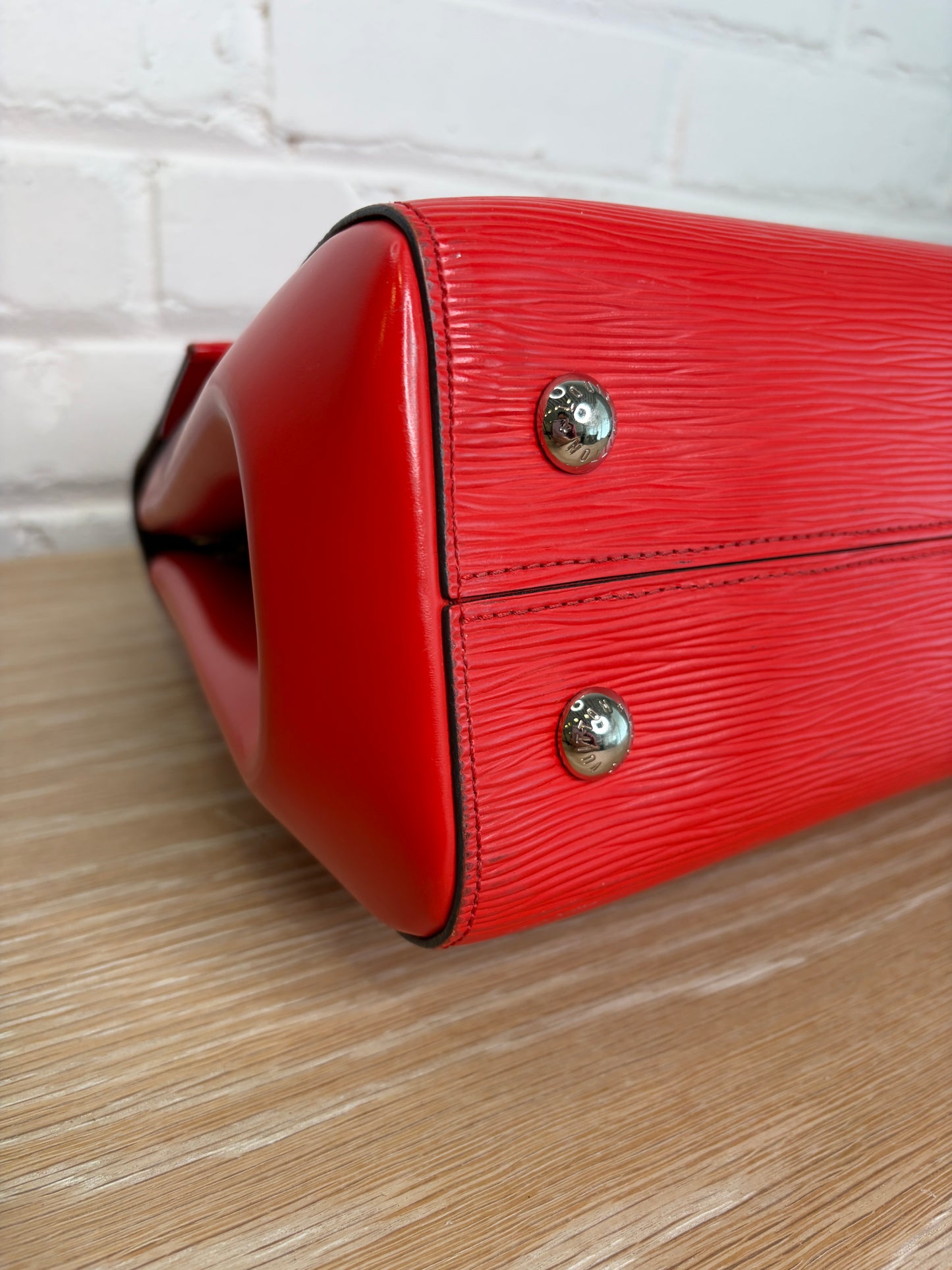 Louis Vuitton Red Cluny MM Epi Leather