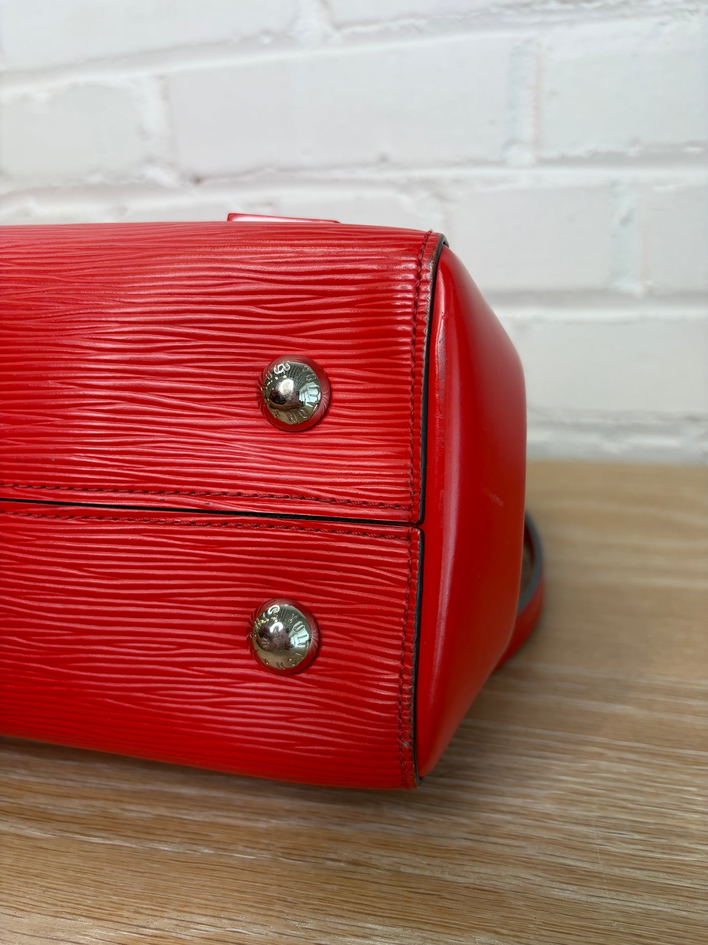 Louis Vuitton Red Cluny MM Epi Leather